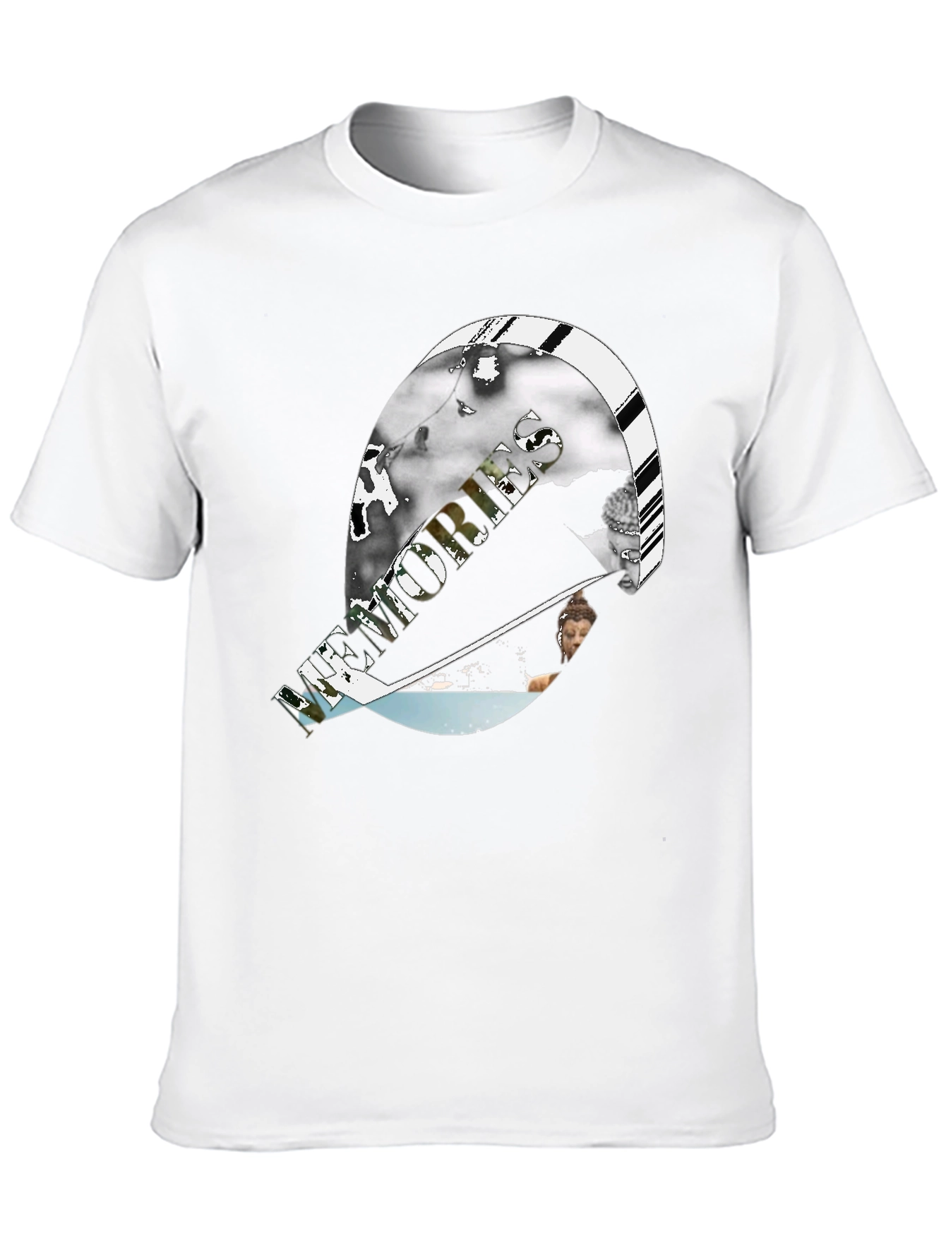 Black Modern Graphic Print Black T-Shirt view 10