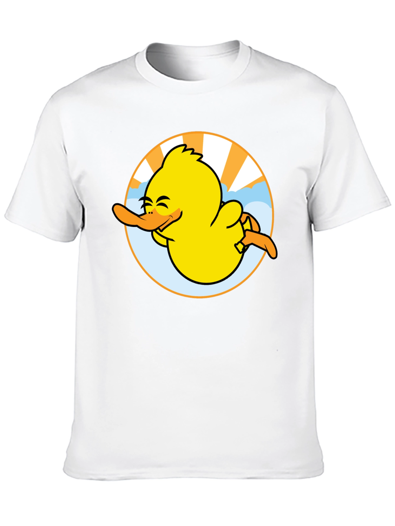 Black Happy Duck Graphic Tee - Fun Black T-Shirt view 10