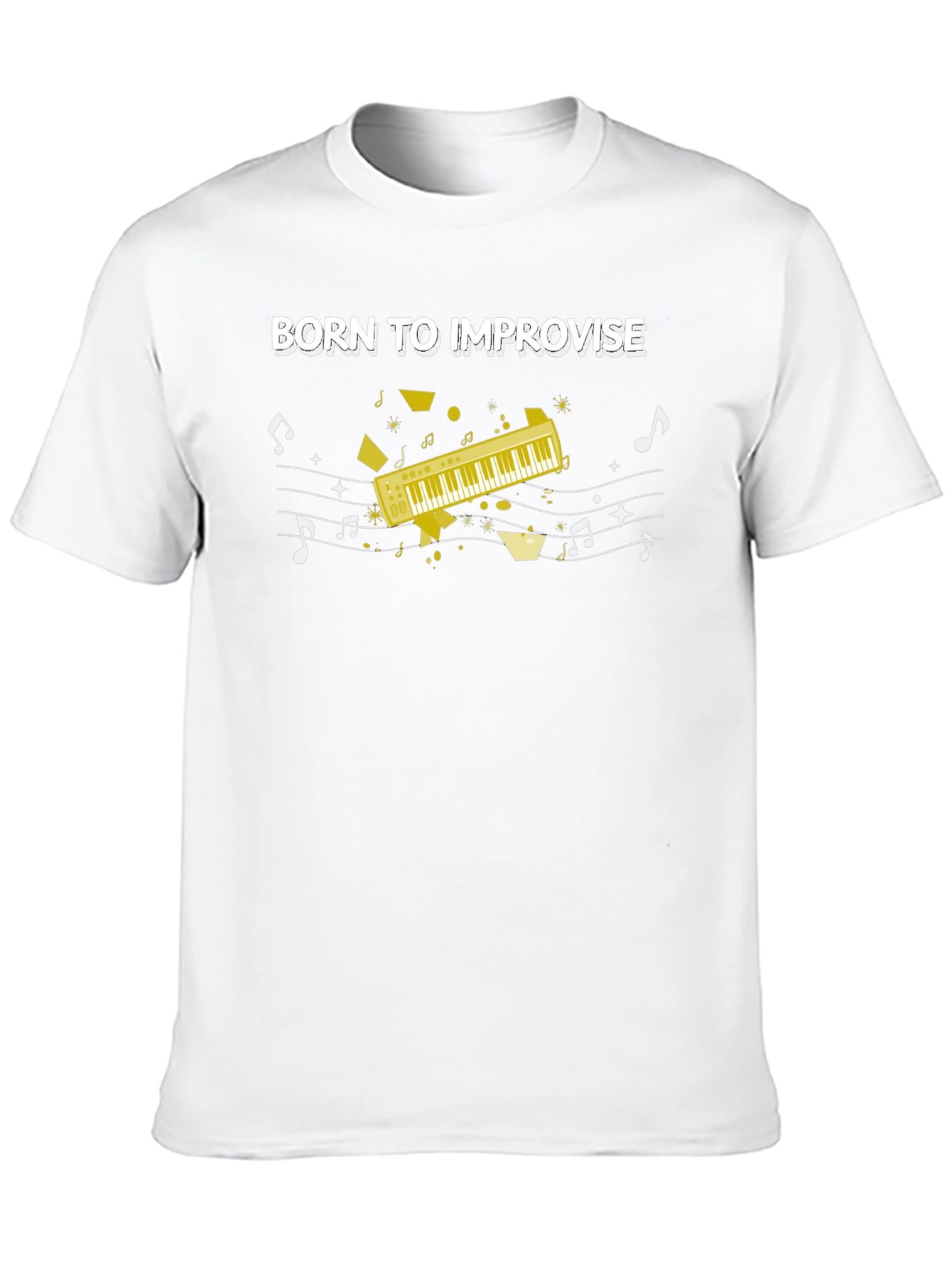 Black Born To Improvise T-Shirt view 10