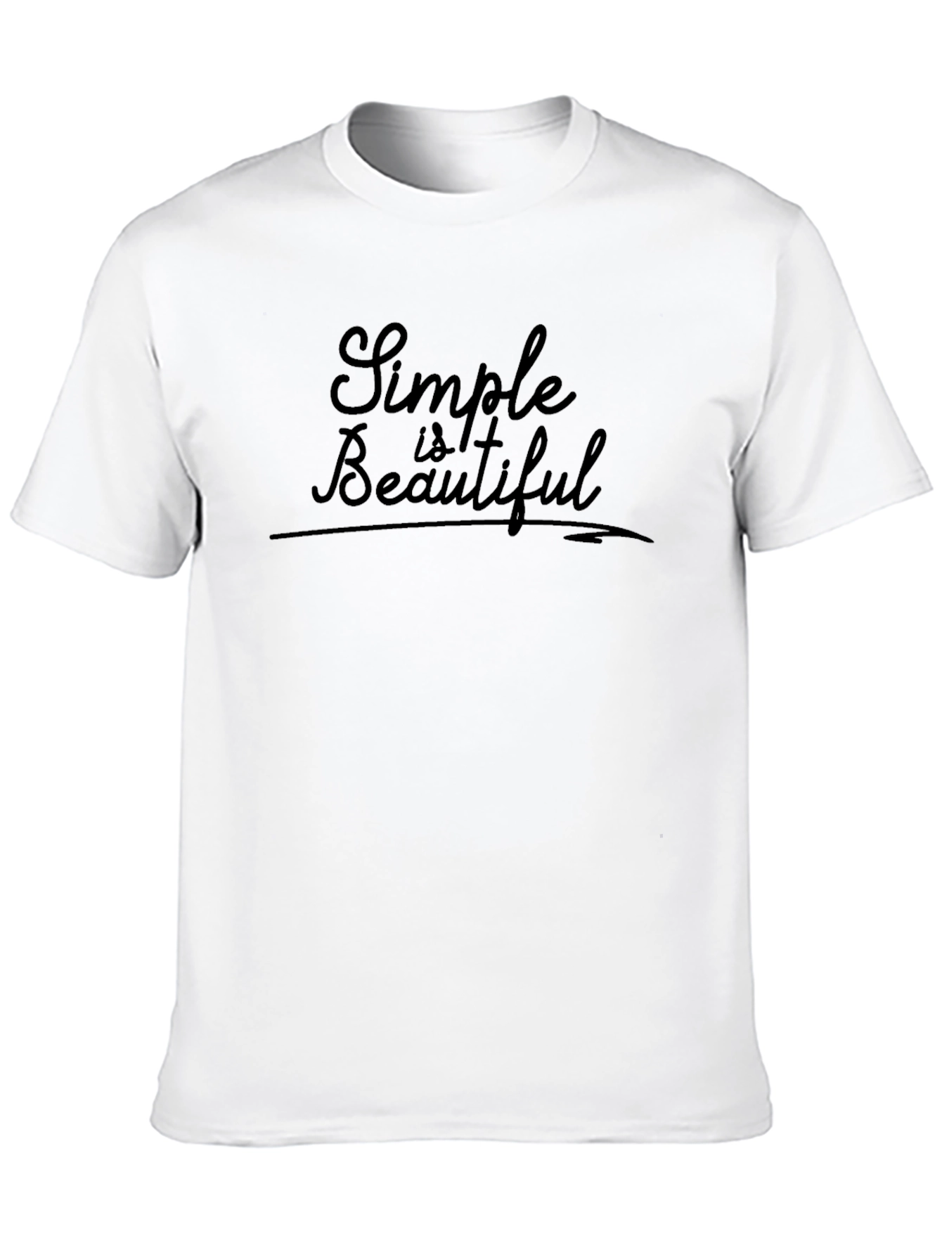Black Simple is Beautiful Black Graphic Tee view 10