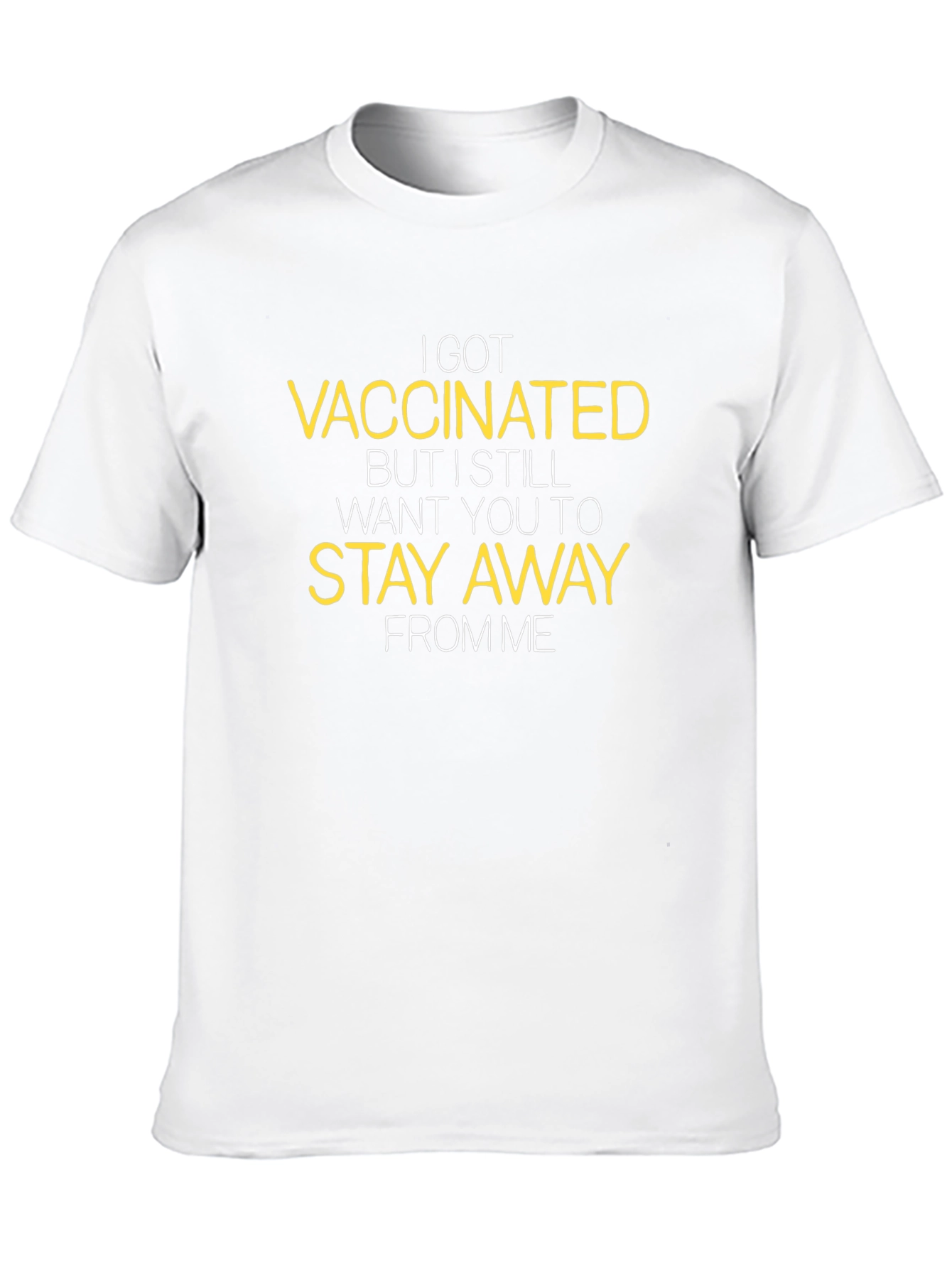 Black Vaccinated Stay Away Graphic Tee - Black view 10