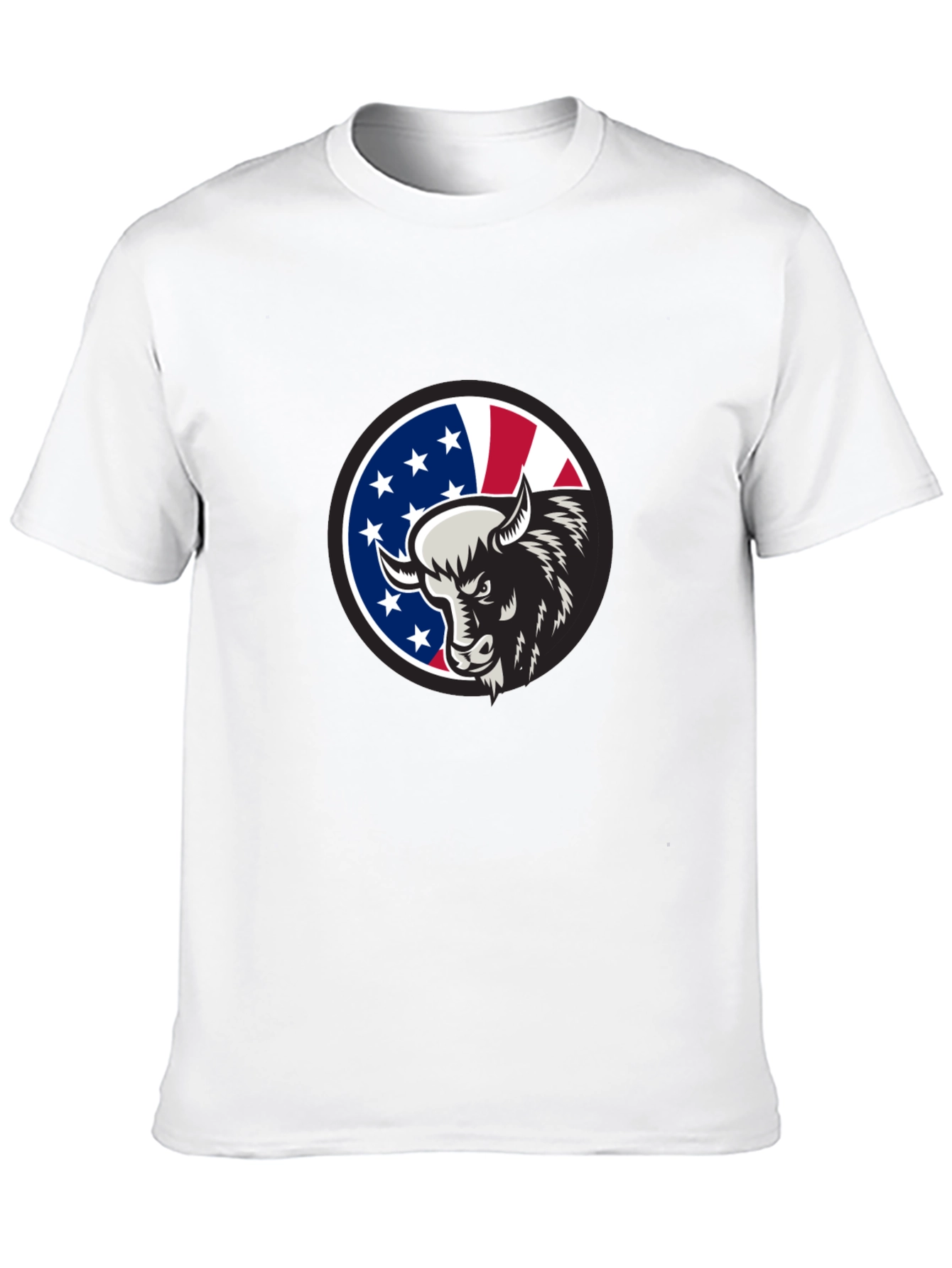 Black American Bison Graphic Tee - Black Cotton Blend view 10