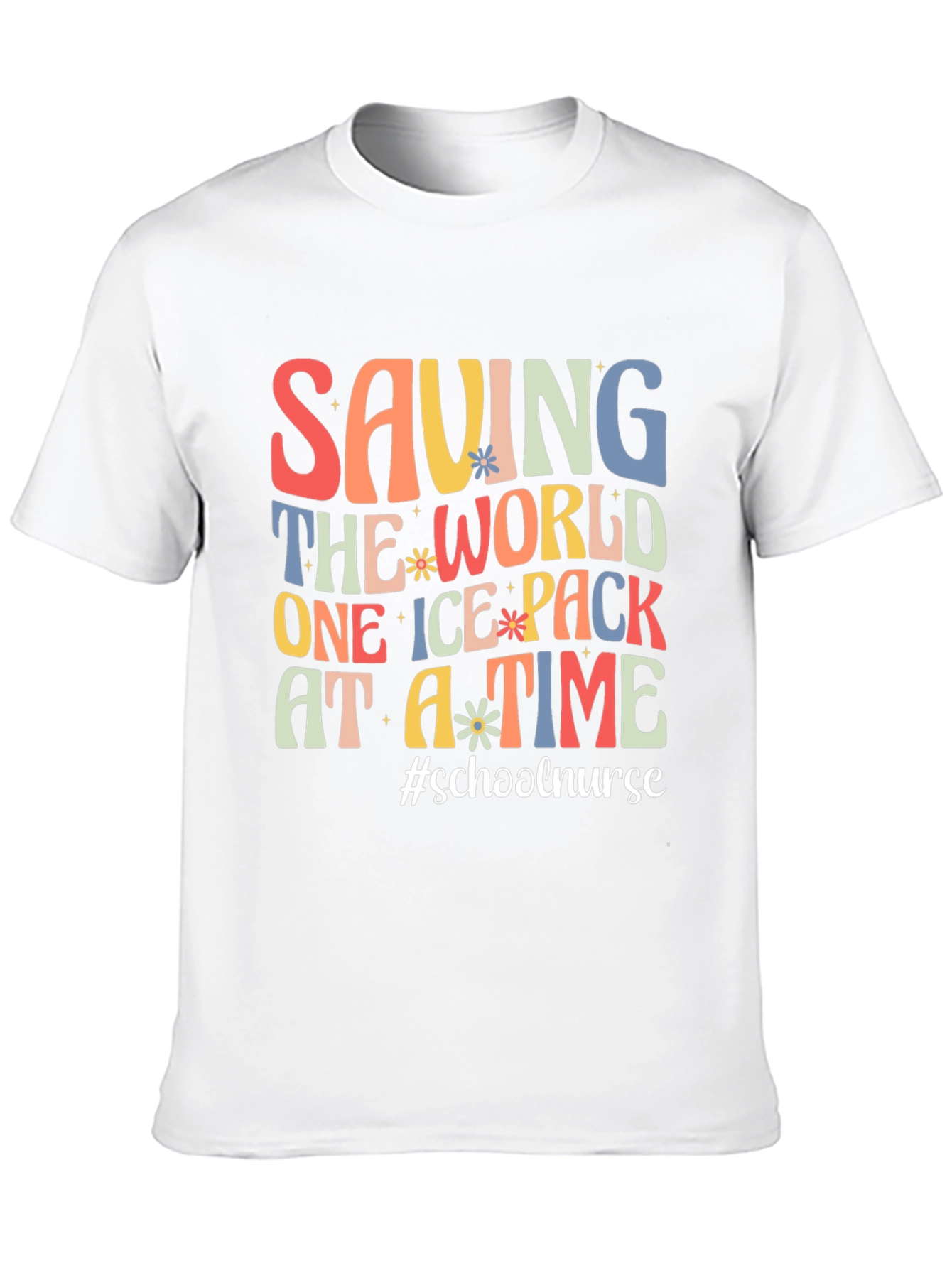 Black Saving The World School Nurse T-Shirt view 10