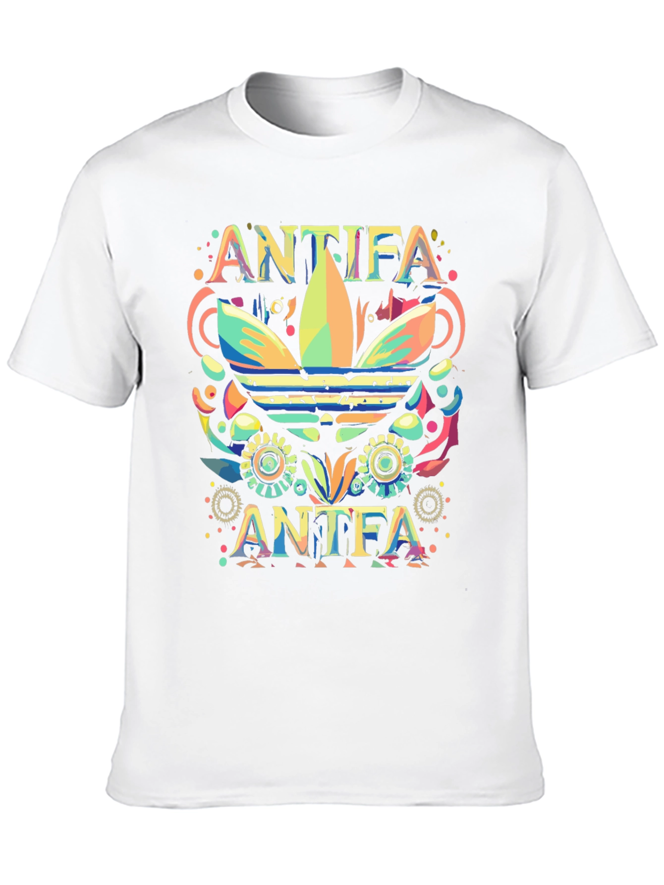 Black Antifa Adidas Inspired Graphic Tee - Unisex view 10