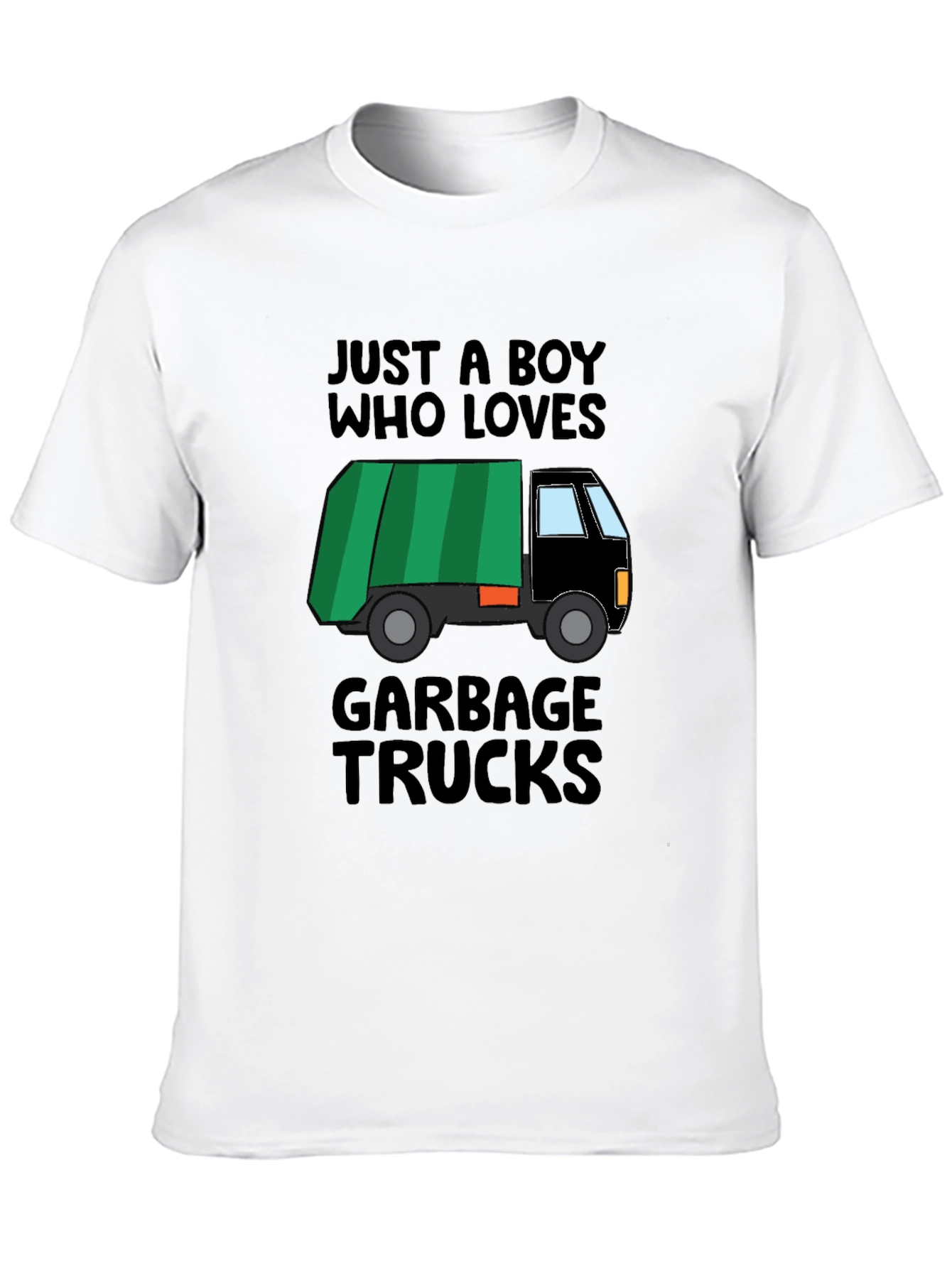 Black Boy's Garbage Truck T-Shirt view 10