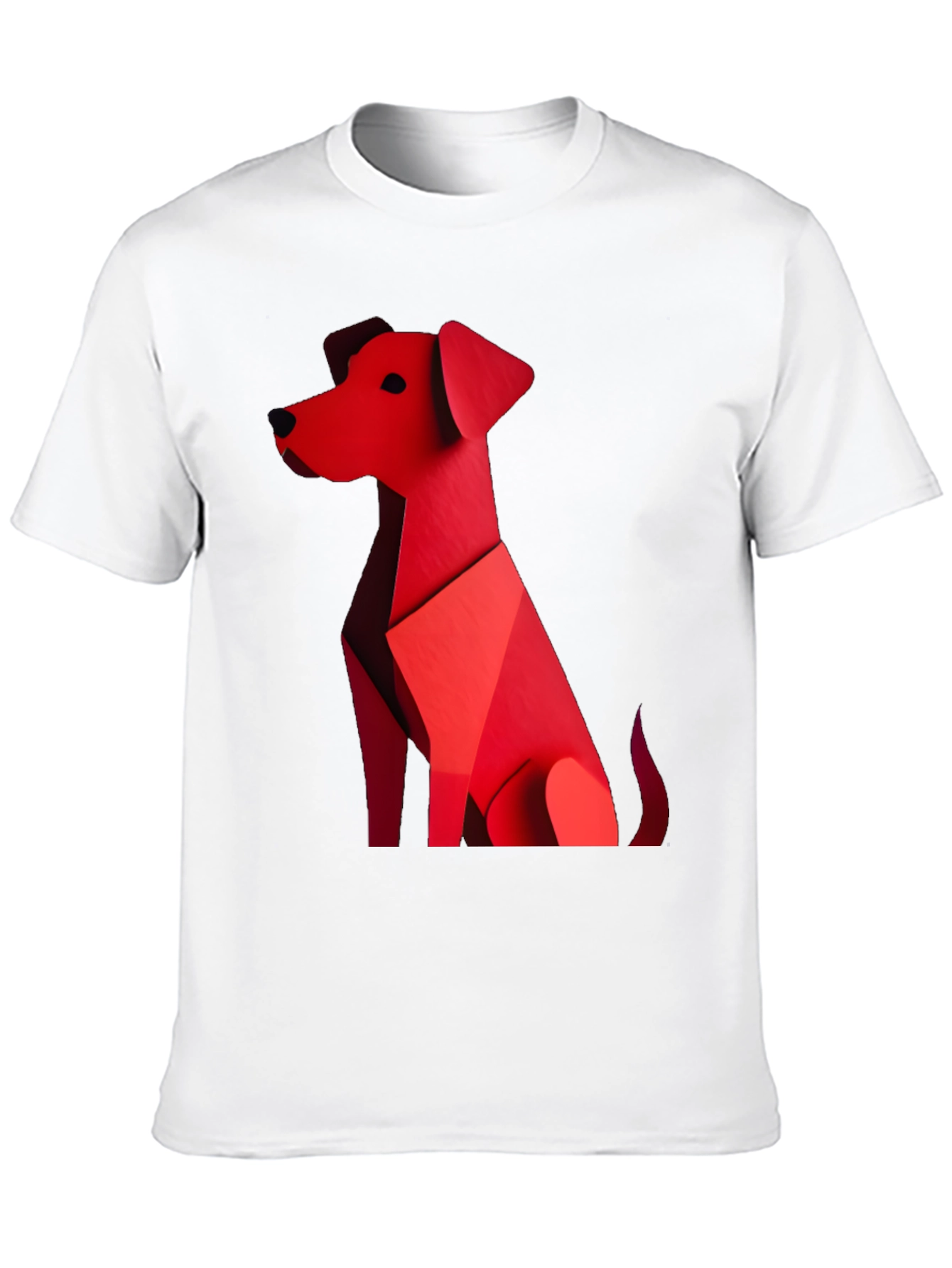 Black Geometric Dog Graphic Tee - Stylish Casual Wear view 10