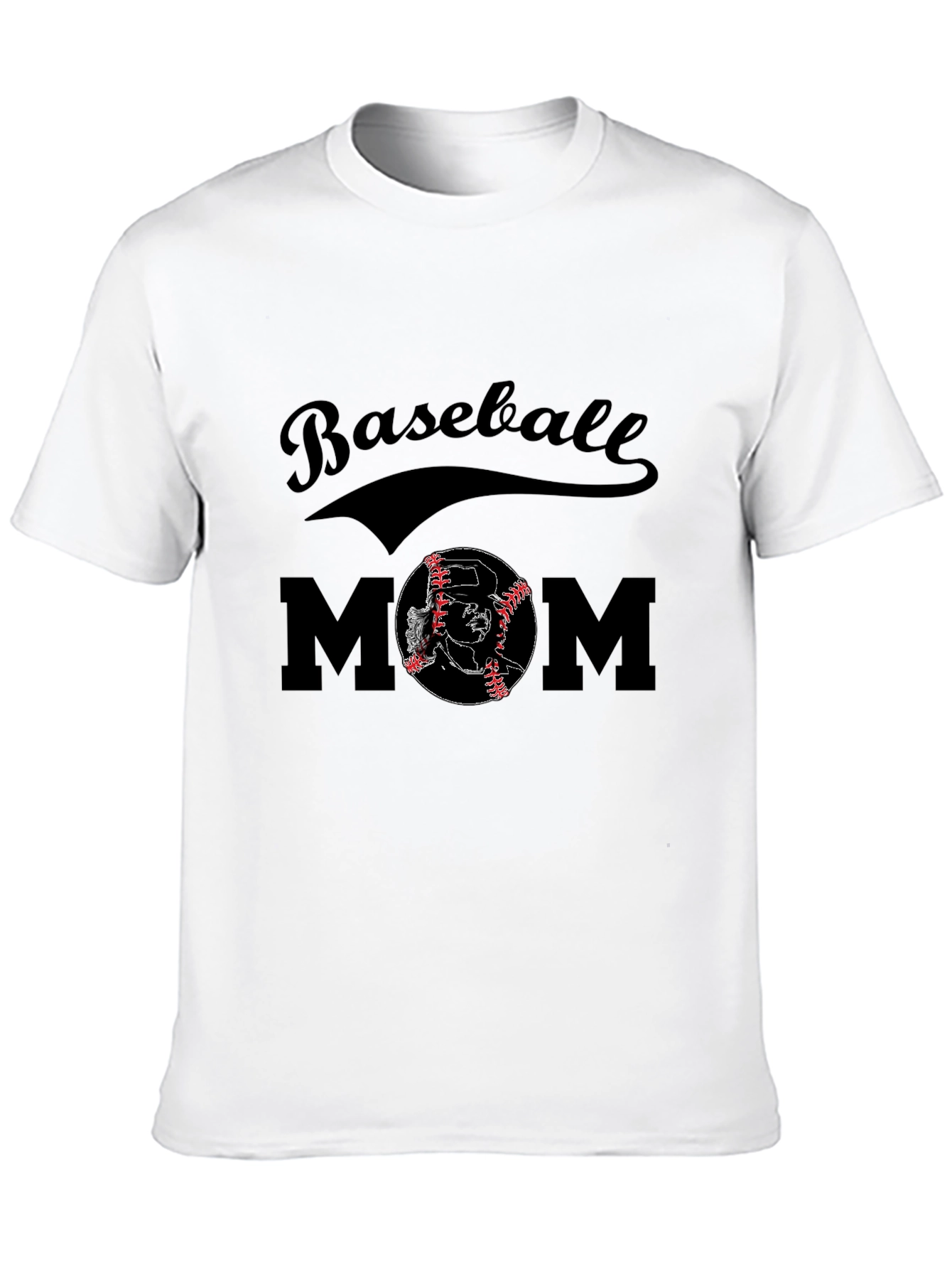 Black Baseball Mom Graphic Tee view 10