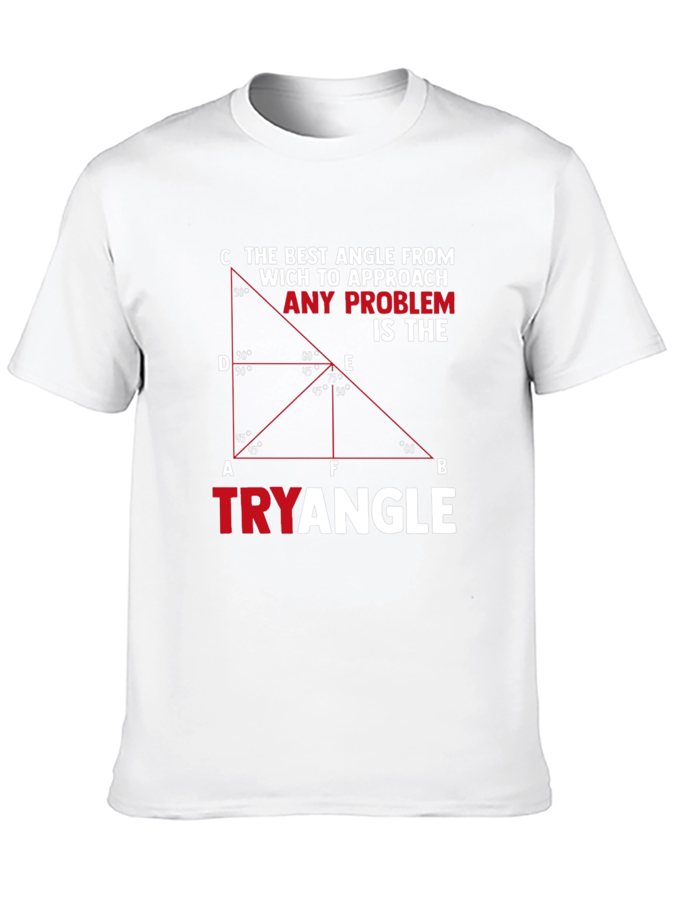 Black Tryangle Math Humor Graphic T-Shirt view 10