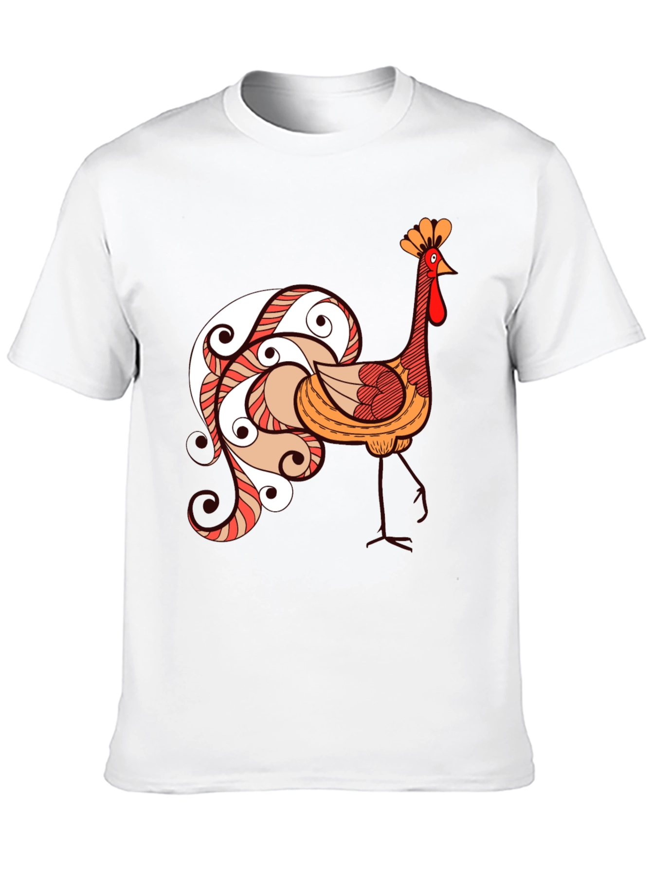 Black Funky Rooster Graphic Tee - Black Cotton T-Shirt view 10