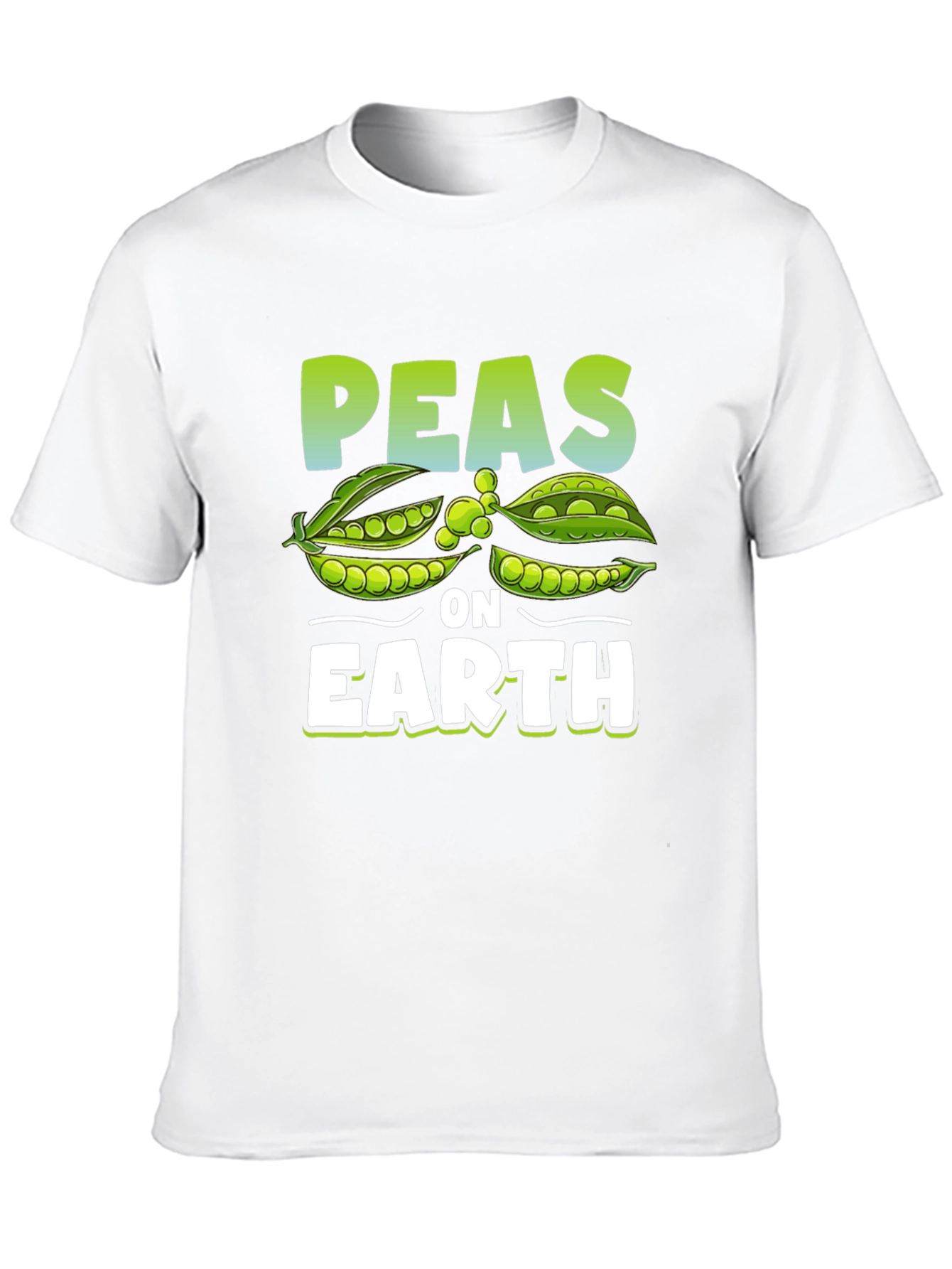 Black Peas on Earth Graphic T-Shirt - Vegan Humor Tee view 10