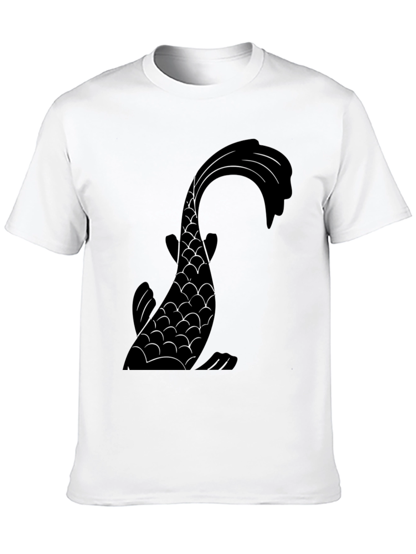 Black Koi Fish Graphic Tee - Stylish Black T-Shirt view 10