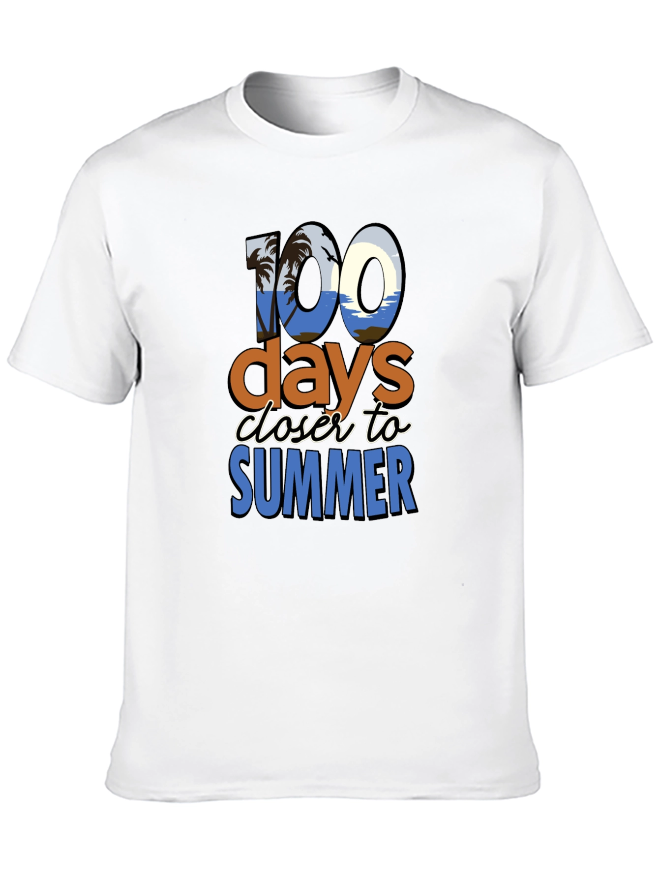 Black 100 Days Closer to Summer Graphic Tee view 10