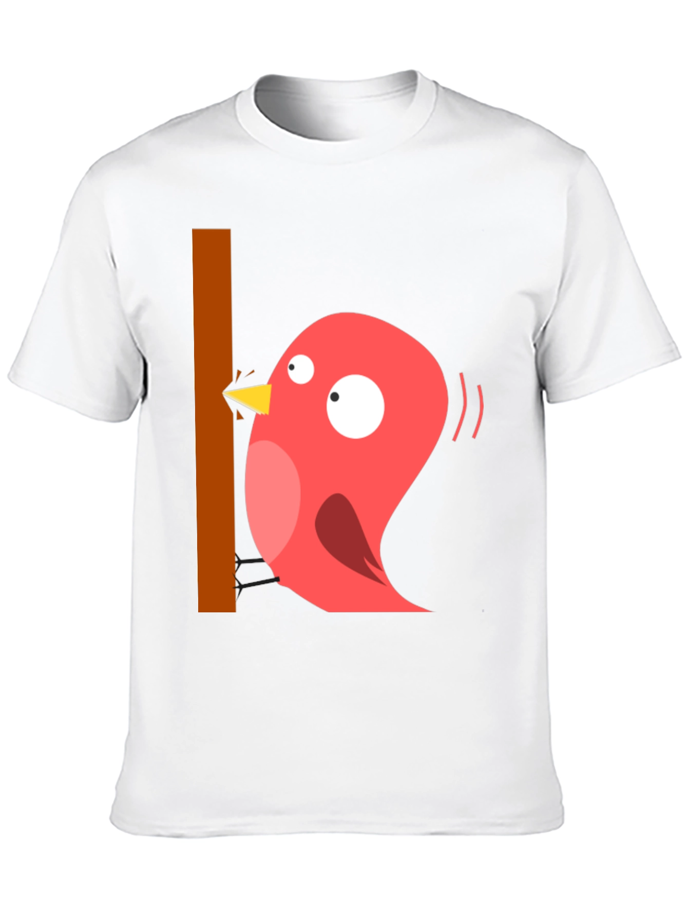 Black Funny Bird Graphic T-Shirt - Casual Black Tee view 10