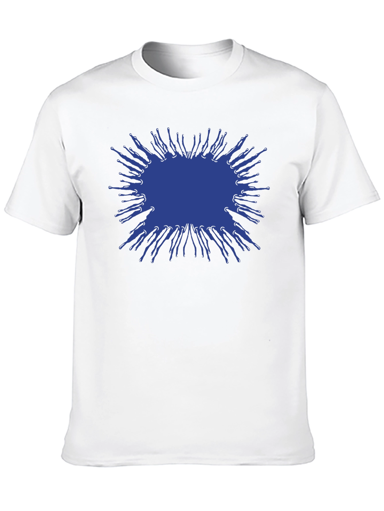 Black Abstract Graphic Print Crew Neck T-Shirt view 10