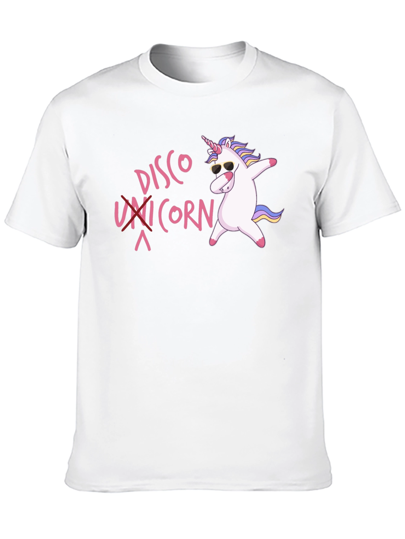 Black Disco Unicorn Graphic Black T-Shirt view 10