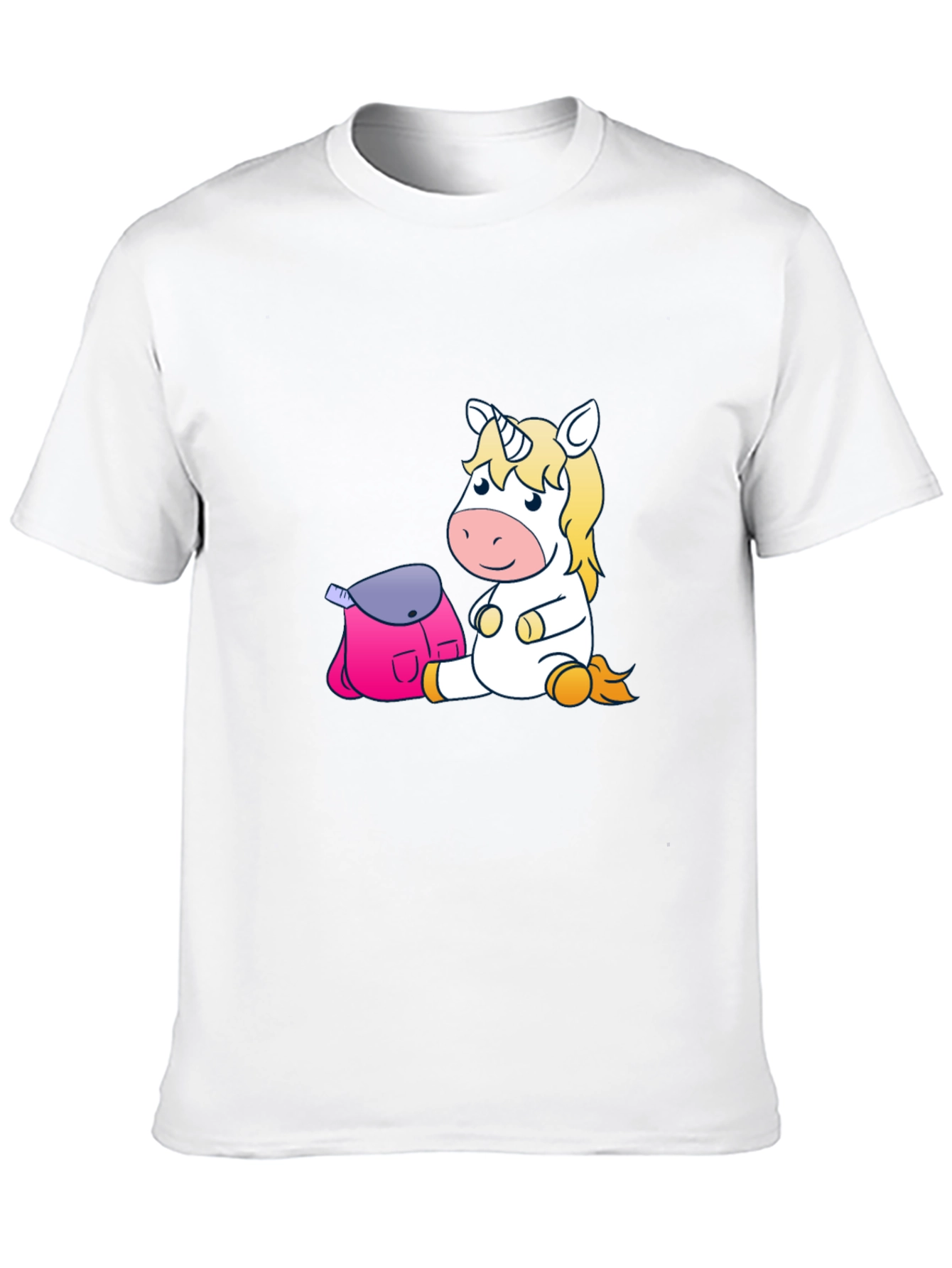 Black Unicorn & Backpack Black Tee view 10