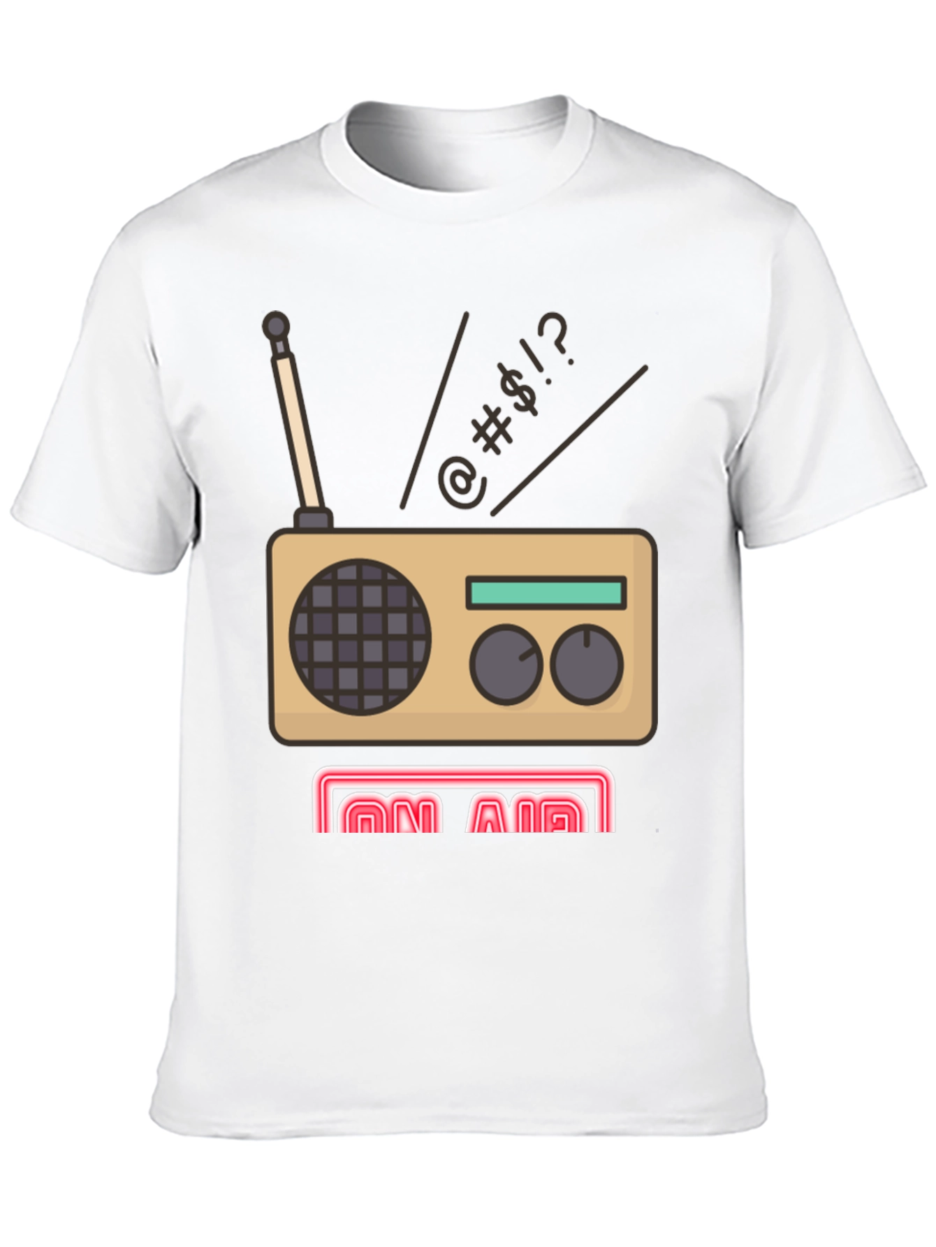 Black Retro Radio Cartoon Graphic Tee view 10