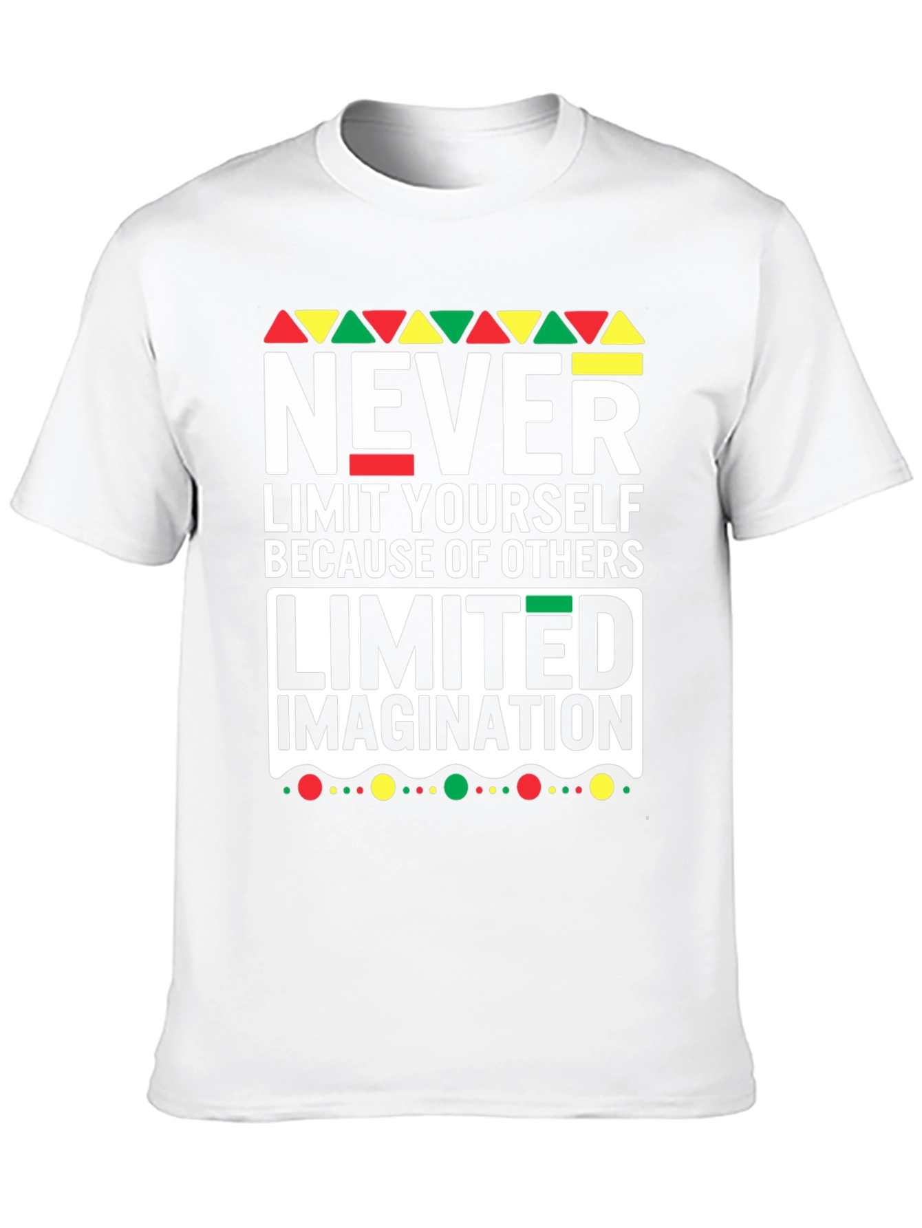 Black Never Limit Yourself T-Shirt - Inspirational Design view 10