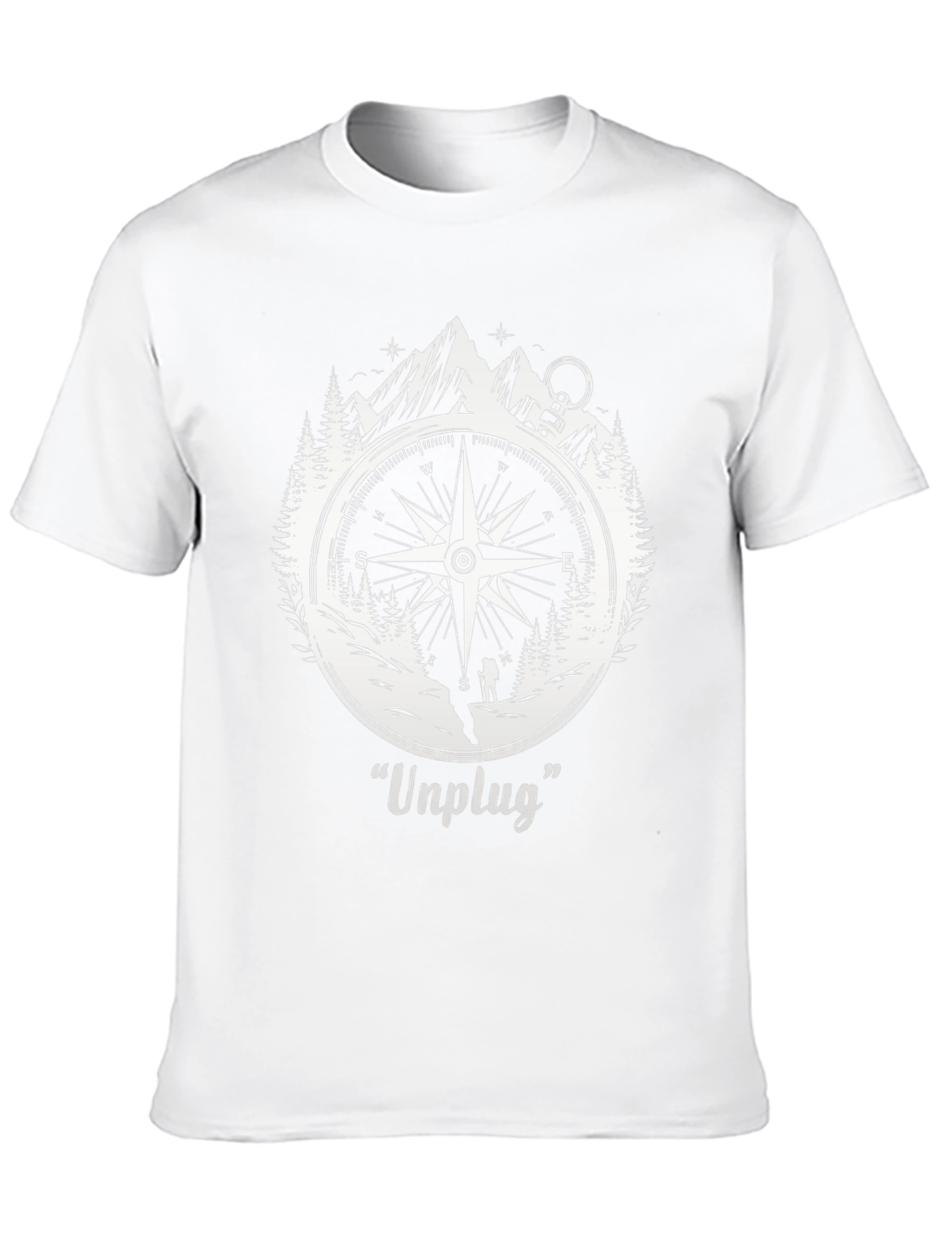 Black Unplug Compass Graphic Tee - Adventure Awaits view 10