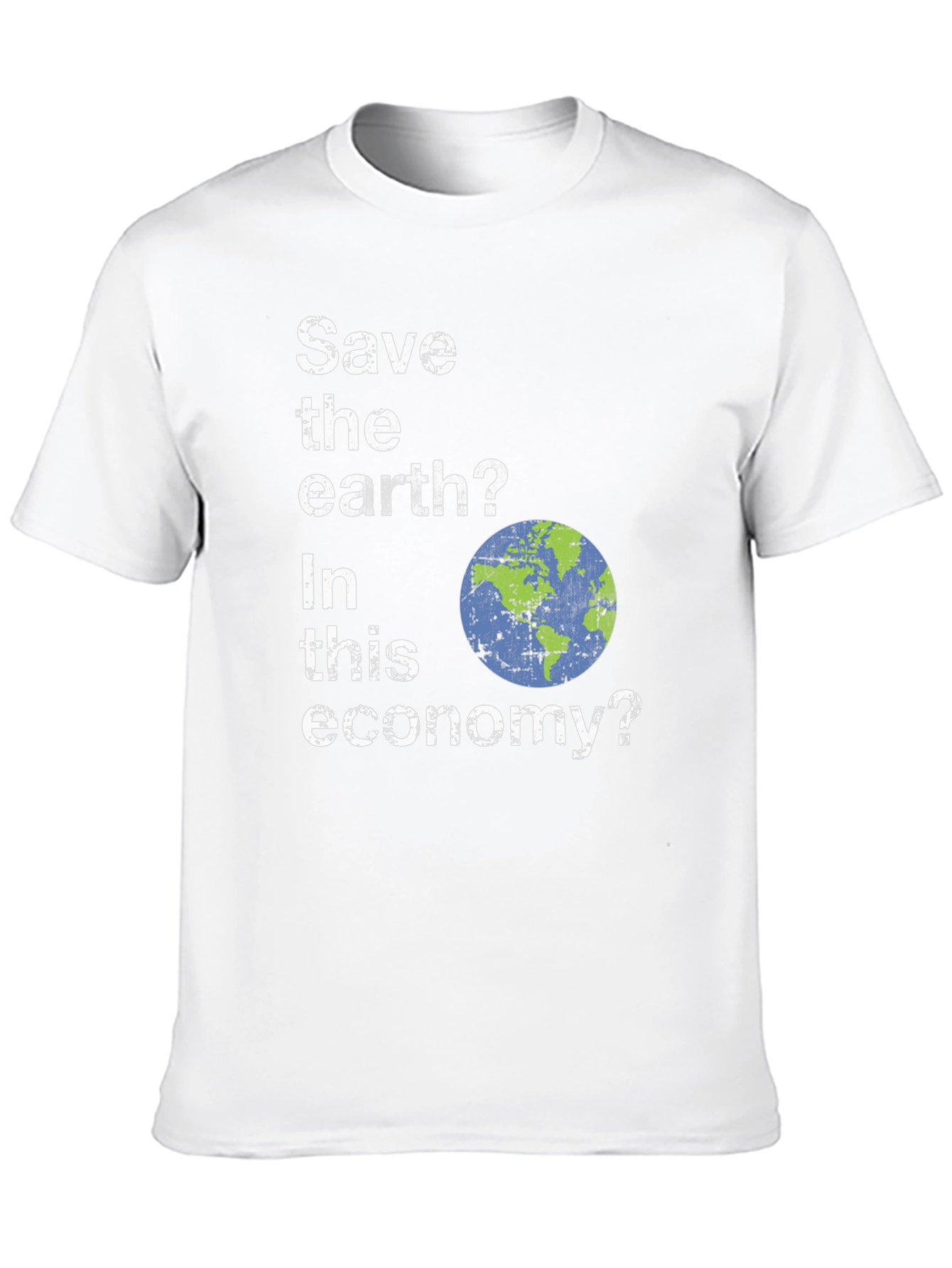 Black Save the Earth? Funny Graphic T-Shirt view 10