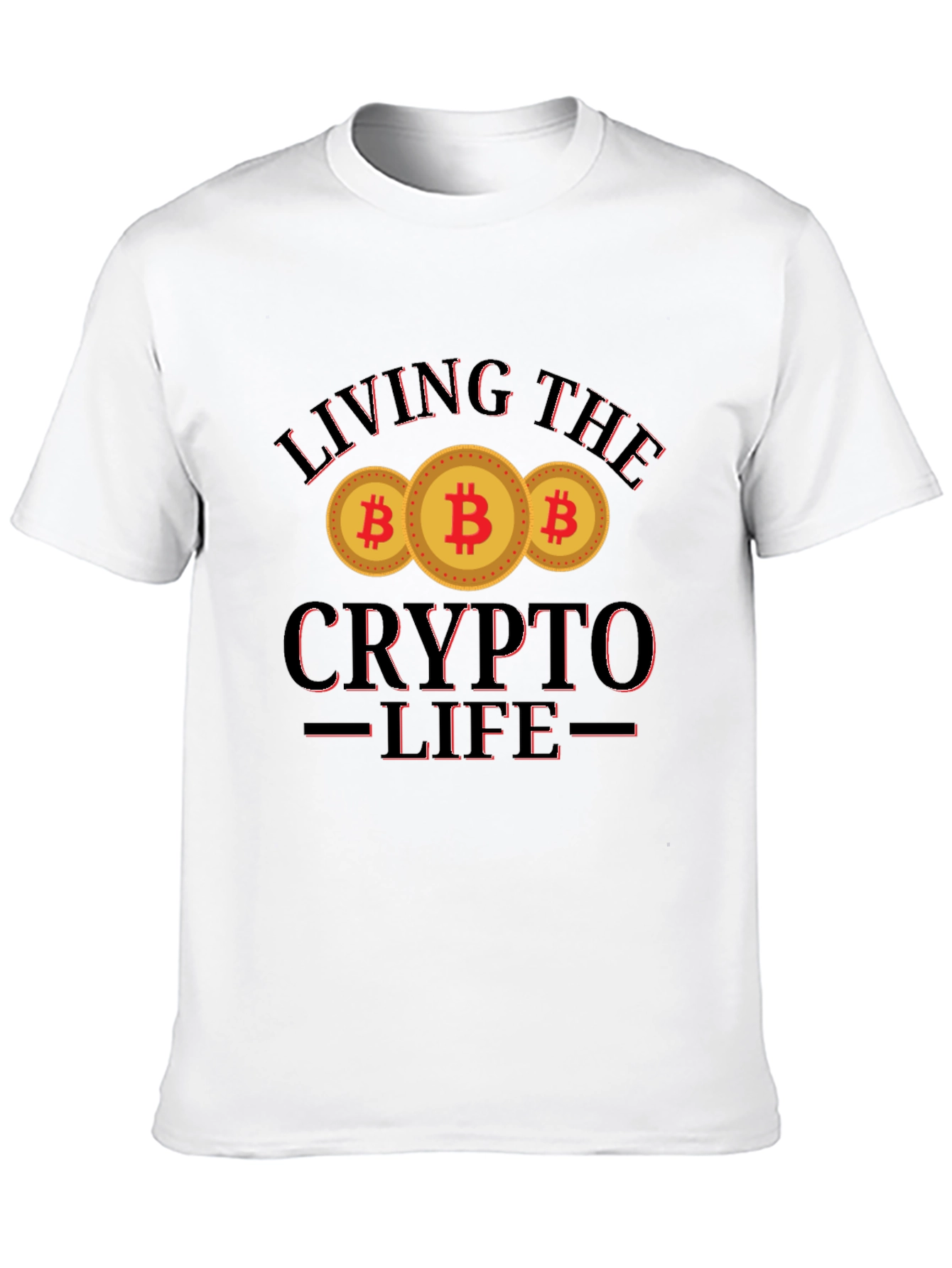 Black Living The Crypto Life T-Shirt view 10
