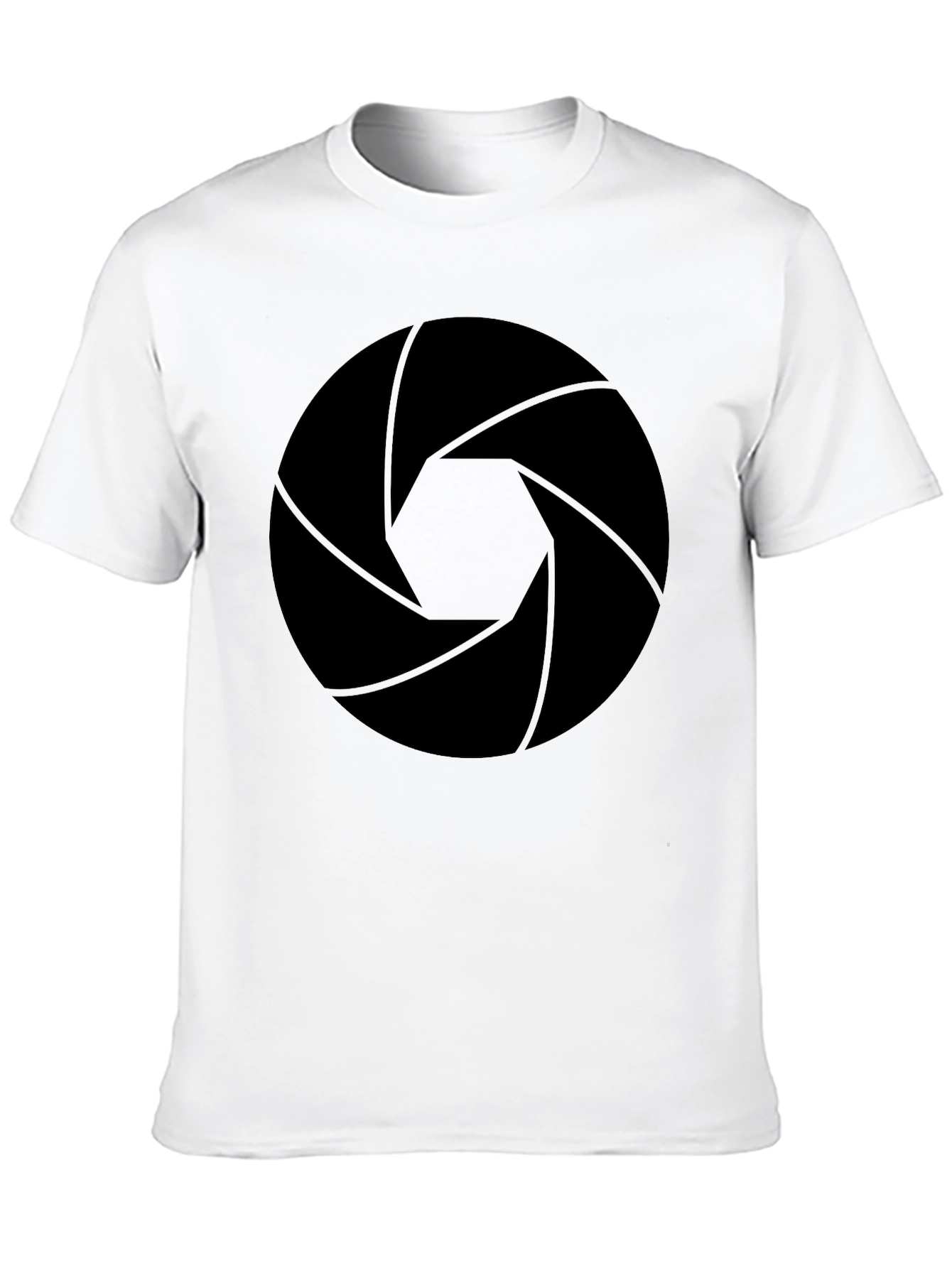 Black Aperture Lens Graphic Tee - Black Cotton Blend view 10