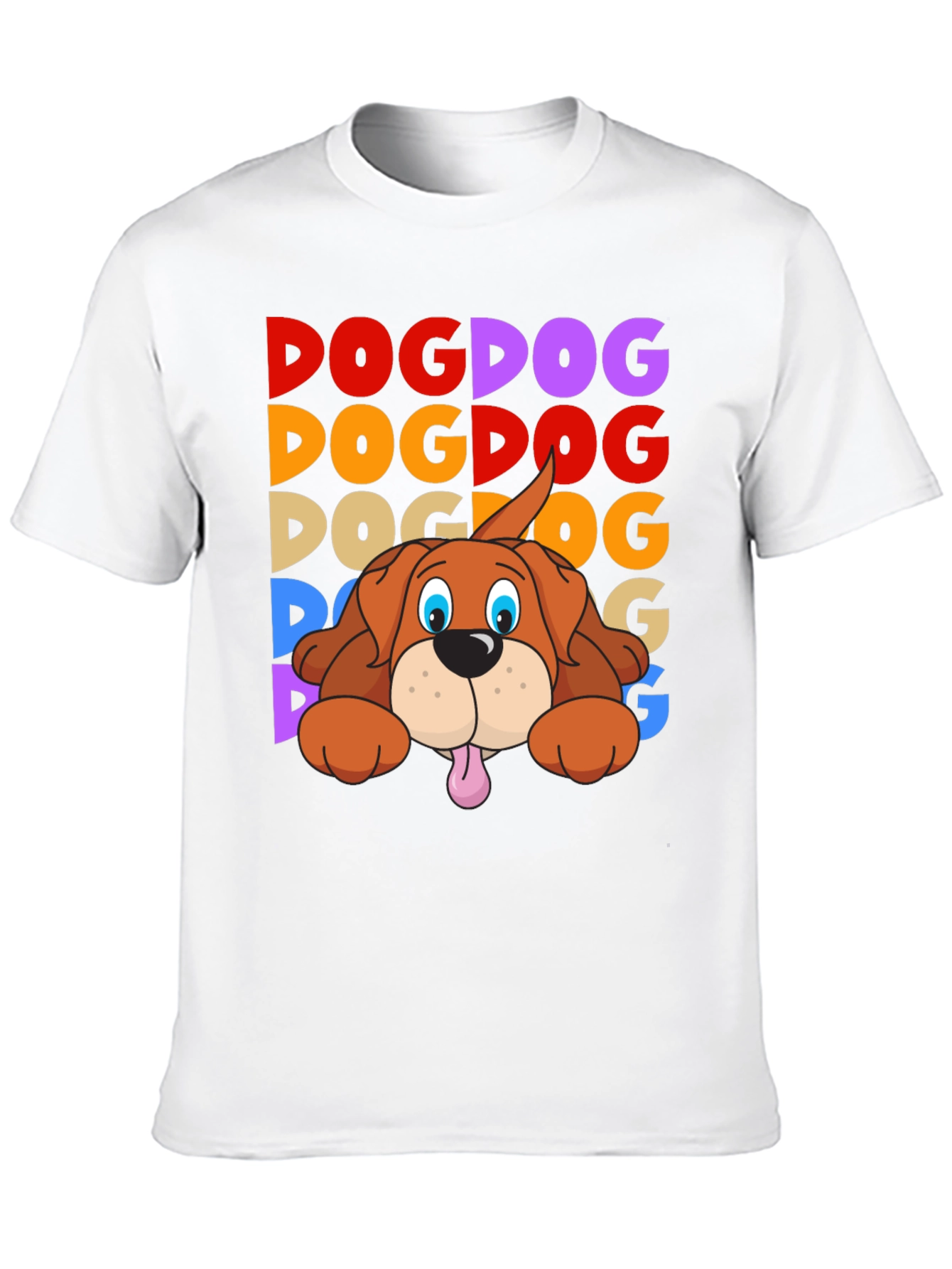 Black Dog Graphic T-Shirt - Fun Colorful Design view 10