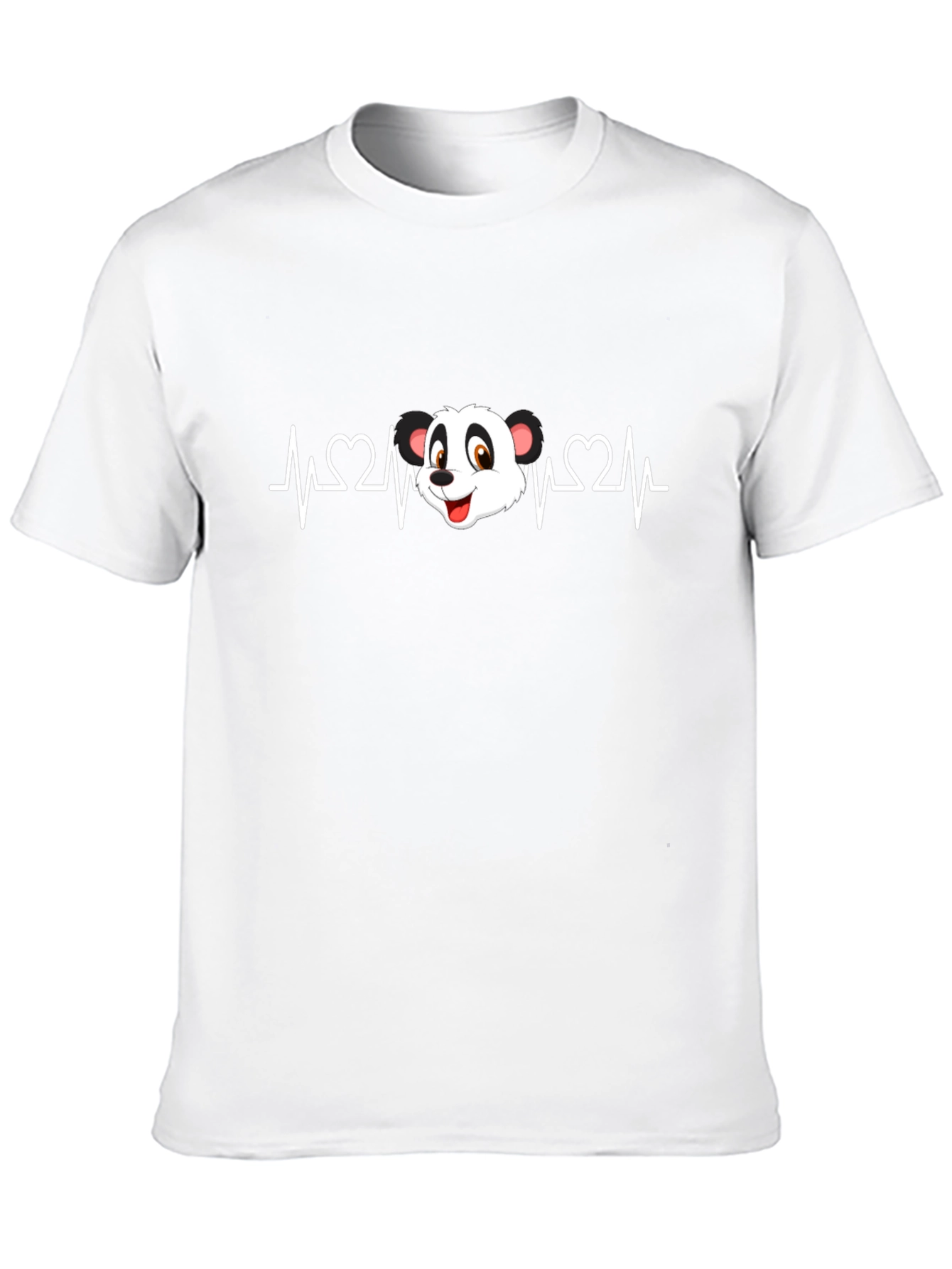 Black Panda Heartbeat Graphic T-Shirt - Black view 10