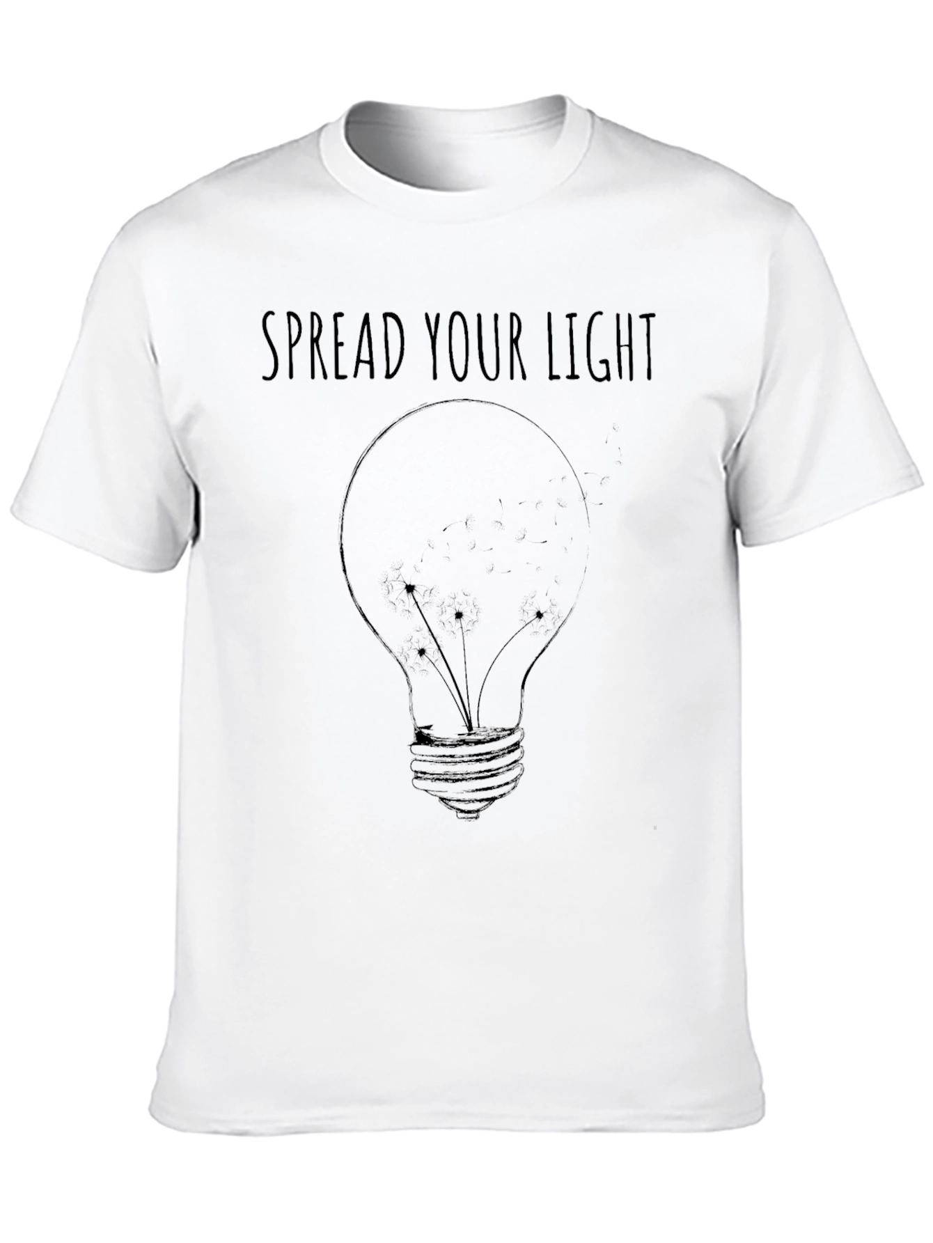 Black Spread Your Light Graphic Print Black T-Shirt view 10