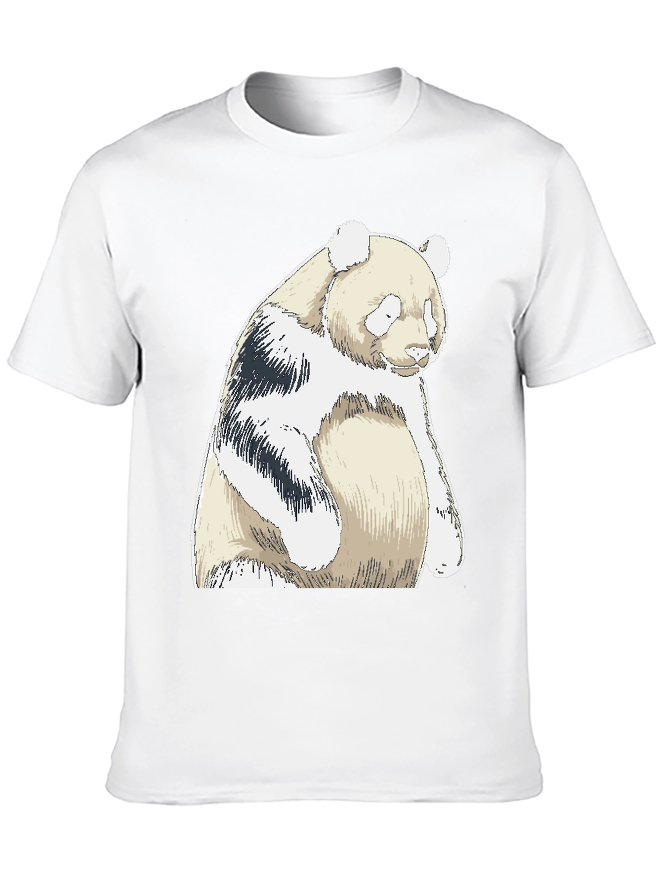 Black Panda Bear Graphic Tee - Black Cotton Blend view 10