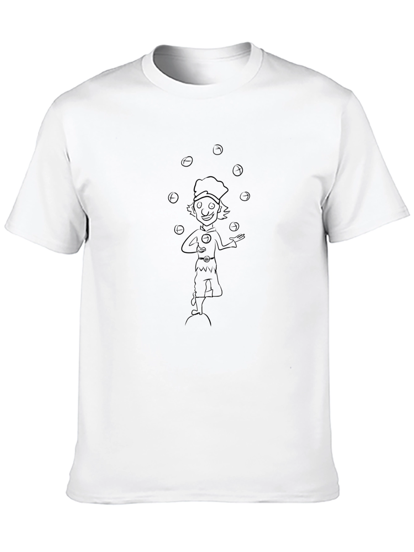 Black Juggling Clown Graphic Black T-Shirt view 10