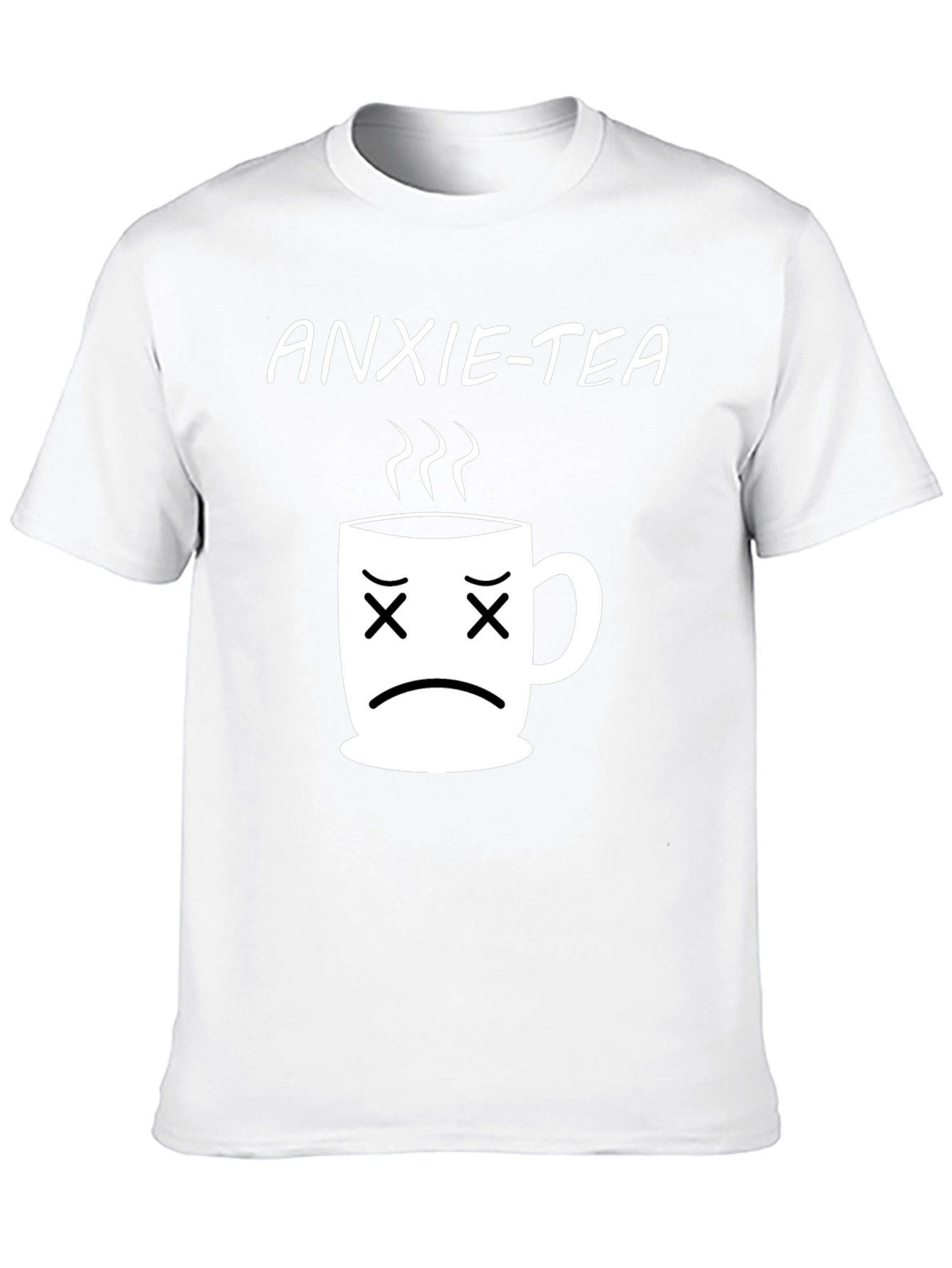 Black Anxie-Tea T-Shirt - Funny Graphic Tee view 10