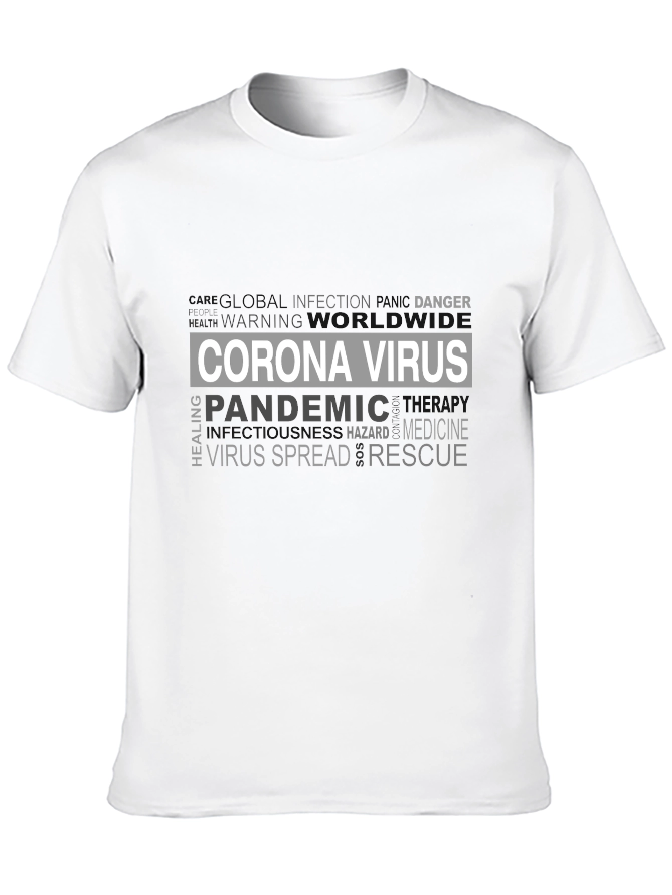 Black Corona Virus Pandemic Awareness T-Shirt view 10