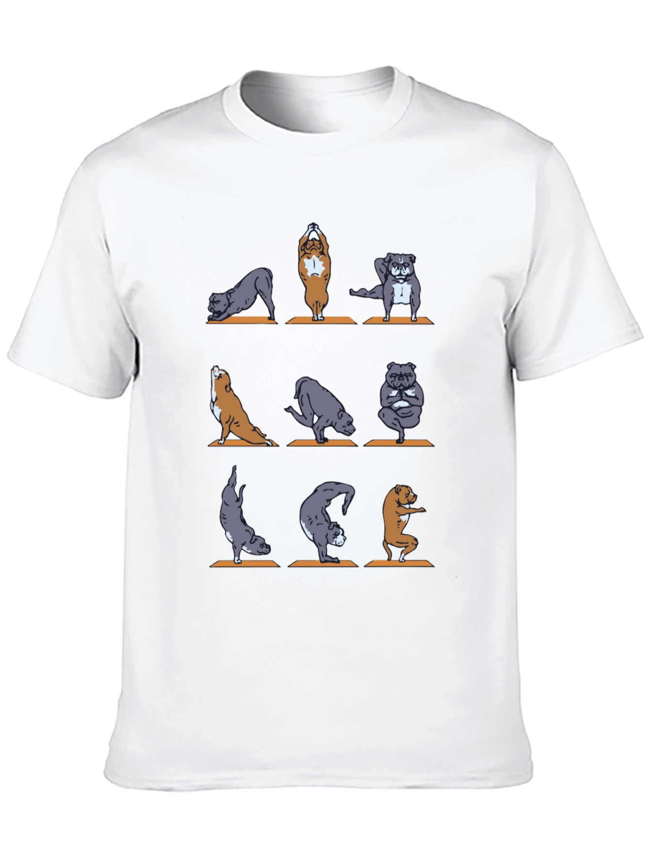 Black Yoga Dogs Graphic T-Shirt - Unisex view 10