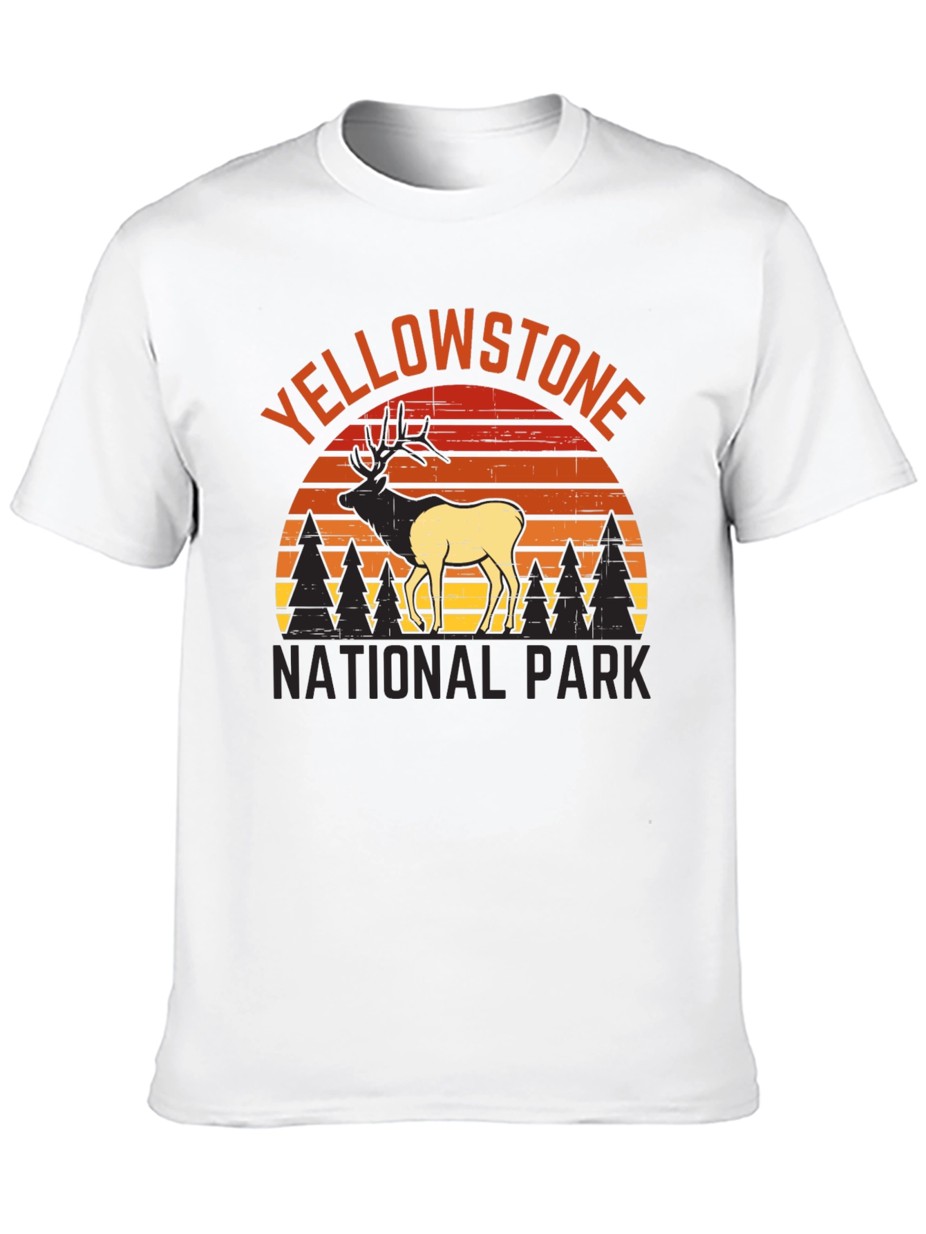Black Yellowstone National Park Elk Graphic Tee view 10