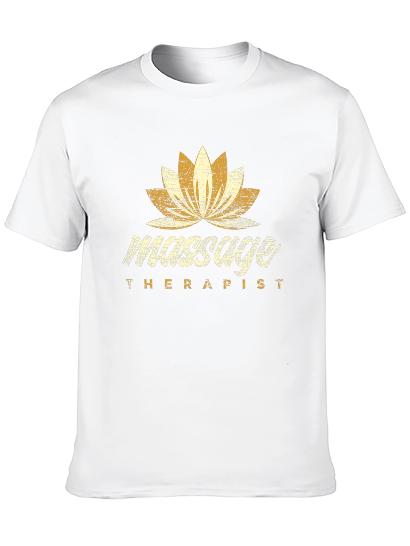 Black Massage Therapist Lotus Flower Graphic T-Shirt view 10