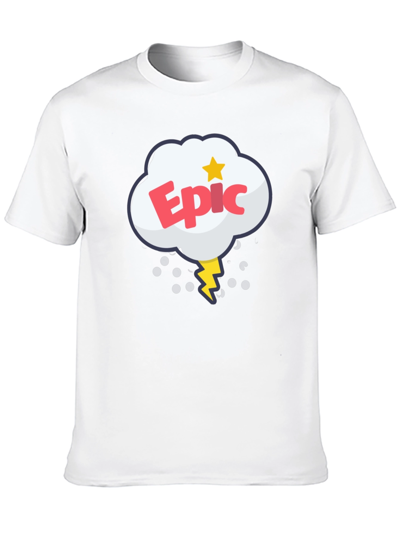 Black Epic Cartoon Style Graphic T-Shirt view 10