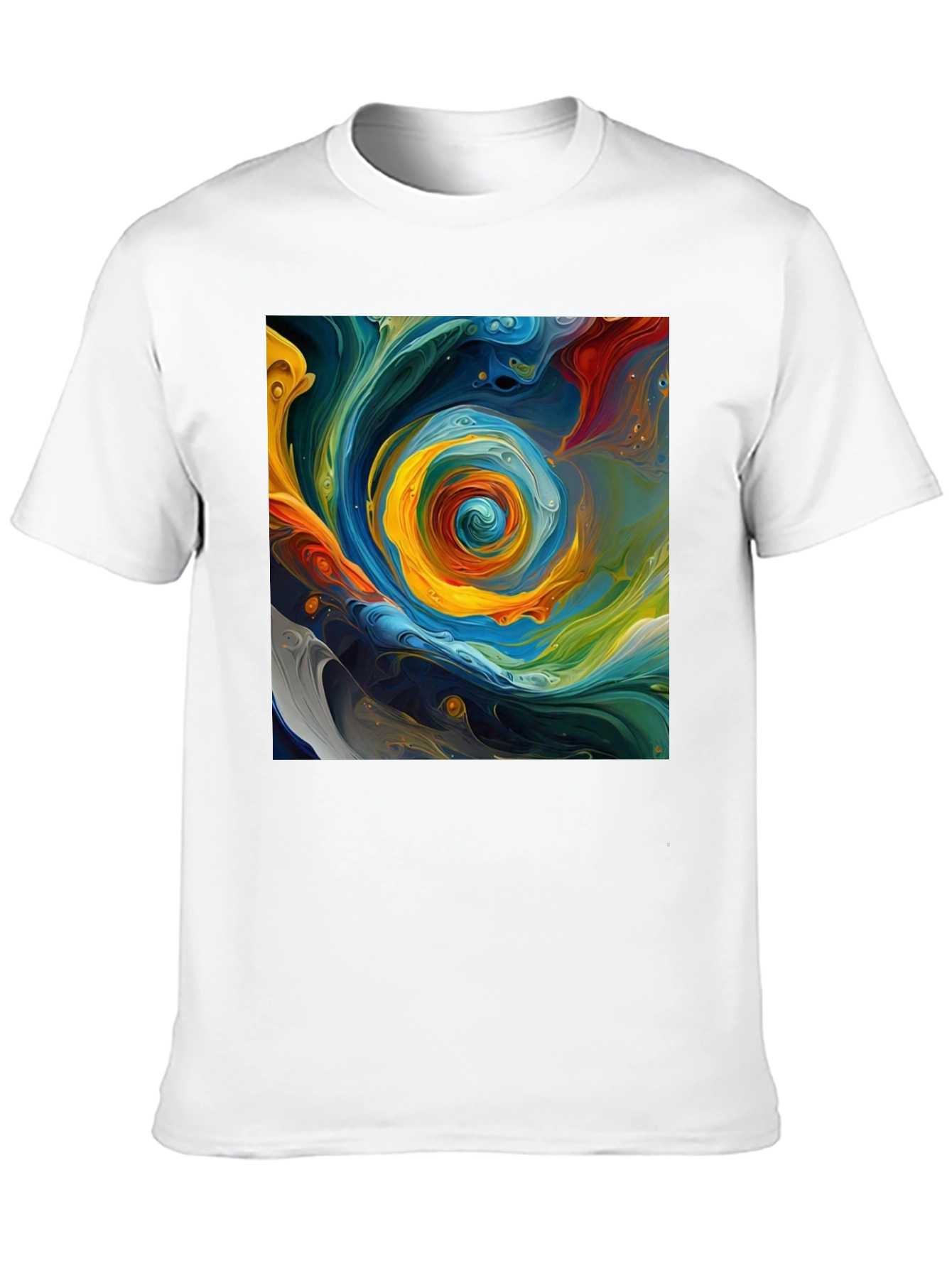 Black Abstract Swirl Art Tee - Bold & Unique Style view 10