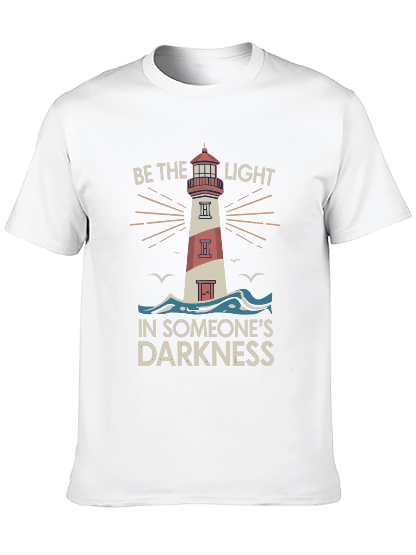 Black Be the Light Graphic Tee - Inspiring Lighthouse Design view 10