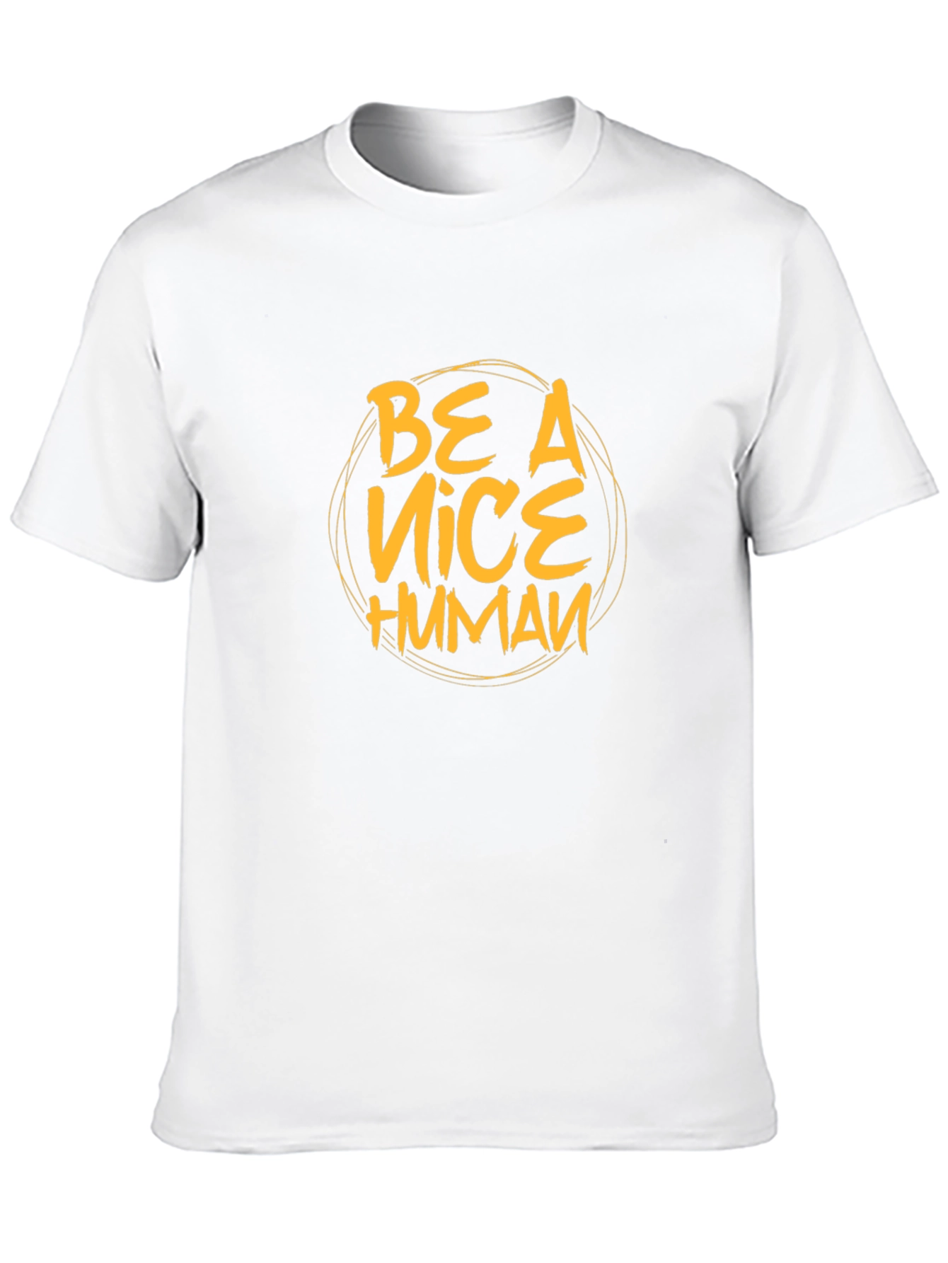 Black Be A Nice Human Graphic Tee - Unisex Black T-Shirt view 10
