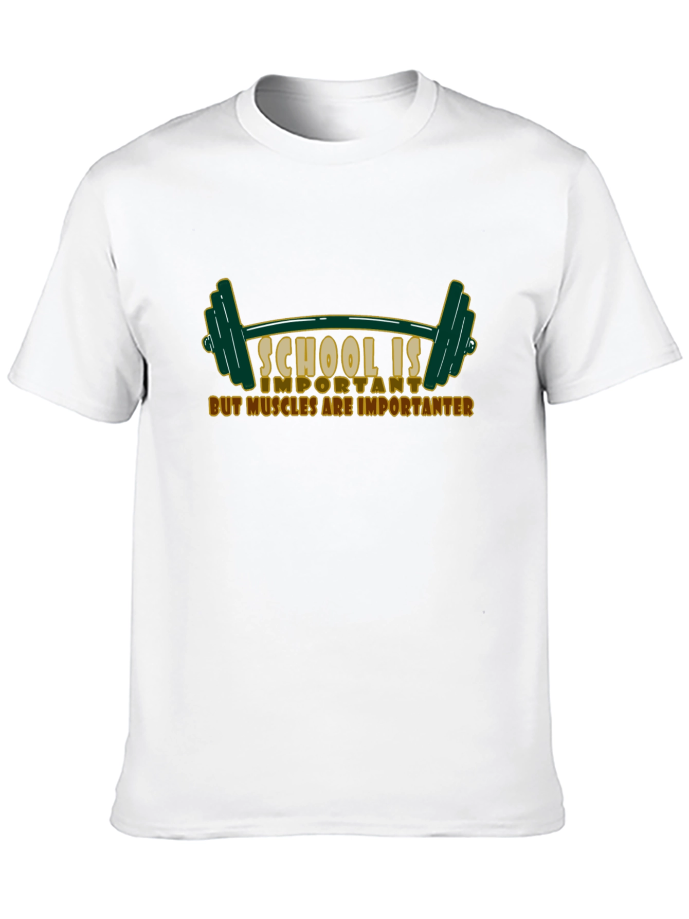 Black Funny Workout T-Shirt - School is Important view 10