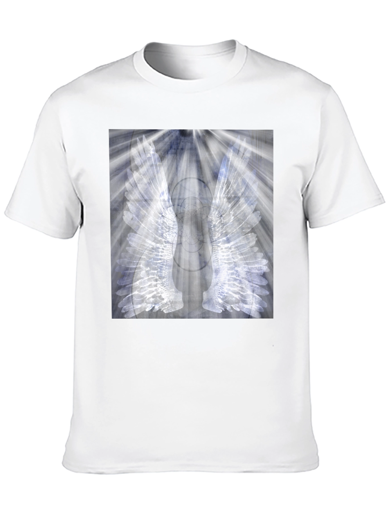 Black Wings Graphic Black T-Shirt - Unique Angel Design view 10