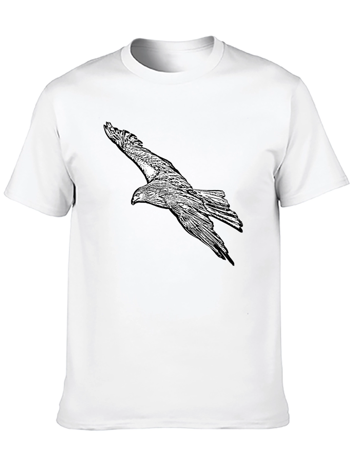 Black Eagle Graphic Black T-Shirt for Men view 10