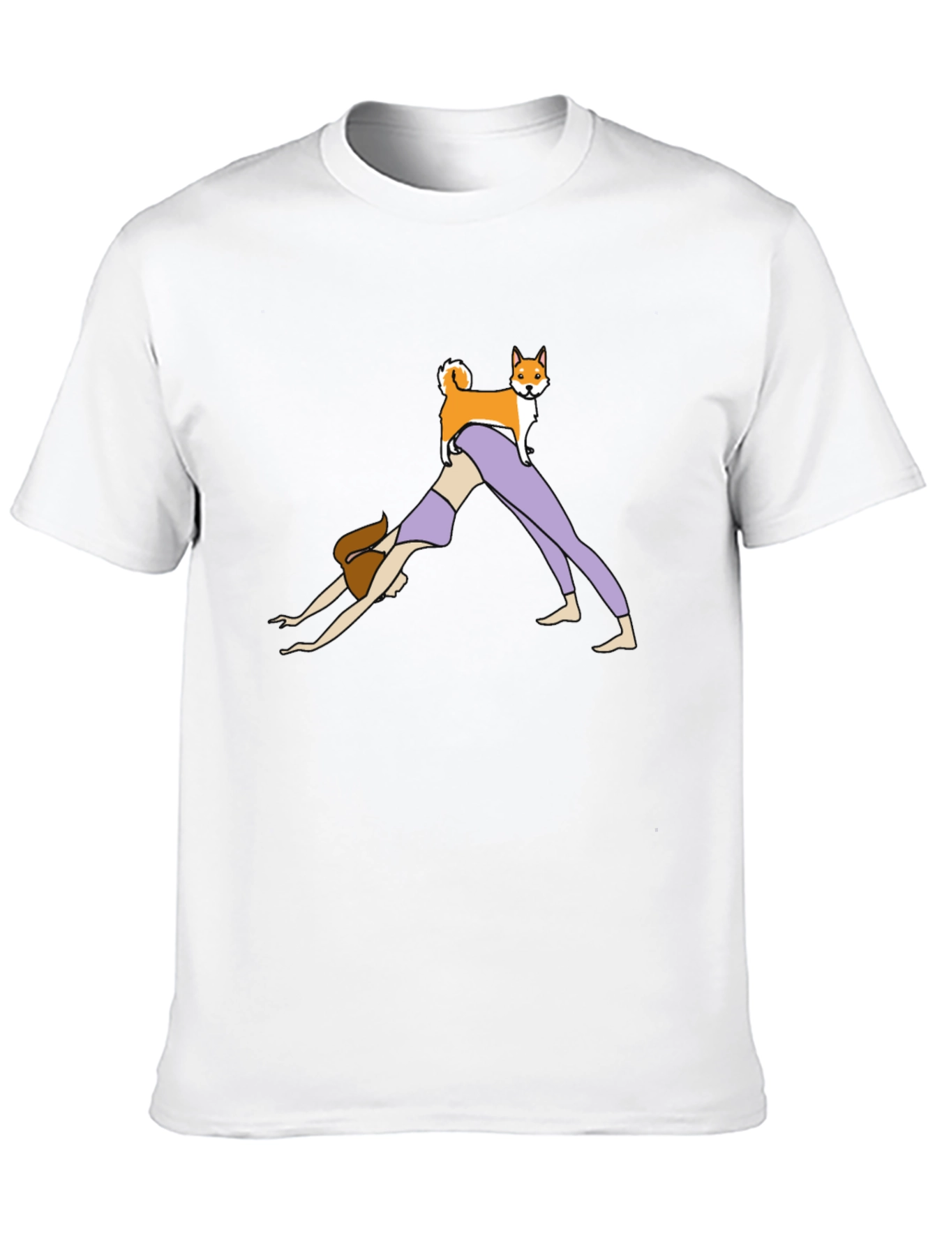 Black Yoga Dog T-Shirt - Downward Dog Graphic Tee view 10