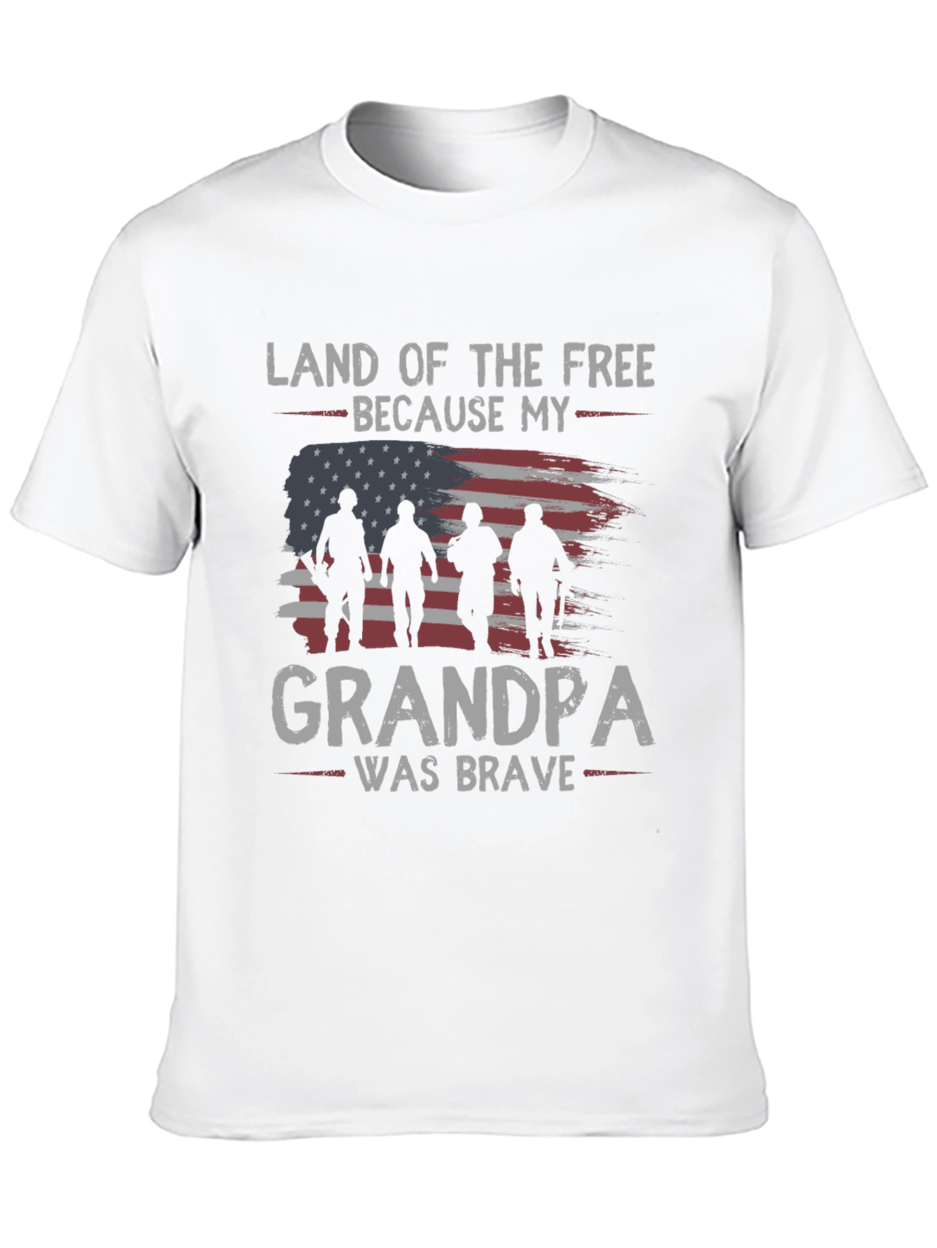 Black Land of the Free Grandpa Graphic Tee view 10