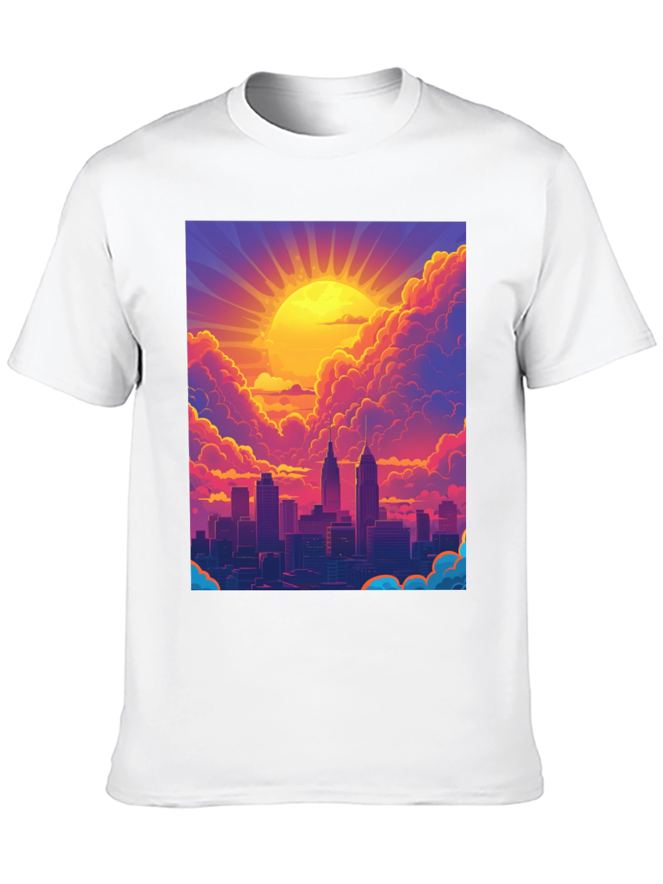 Black Sunset Cityscape Graphic Tee - Modern Style view 10