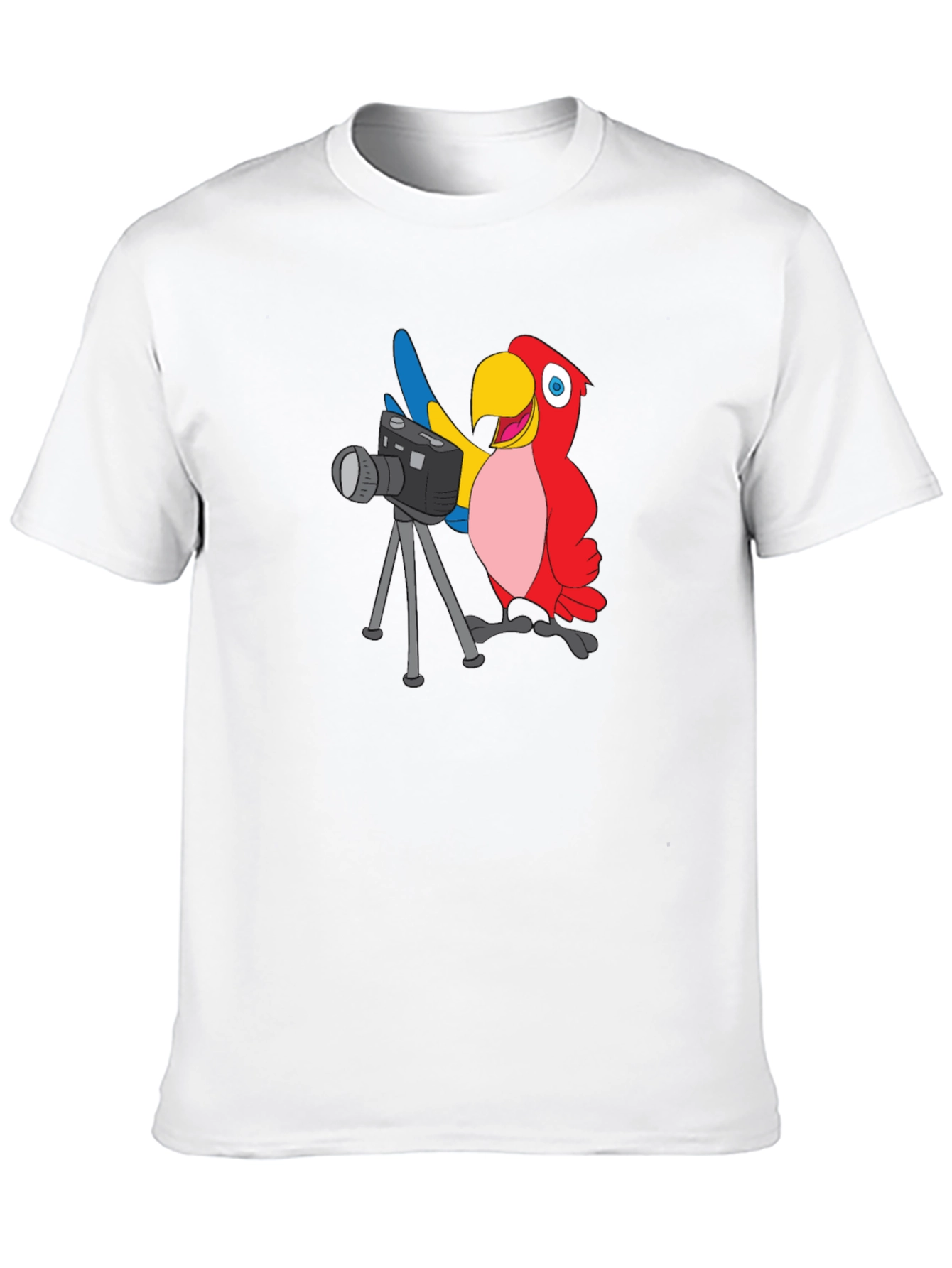 Black Parrot Photographer Graphic T-Shirt - Black view 10