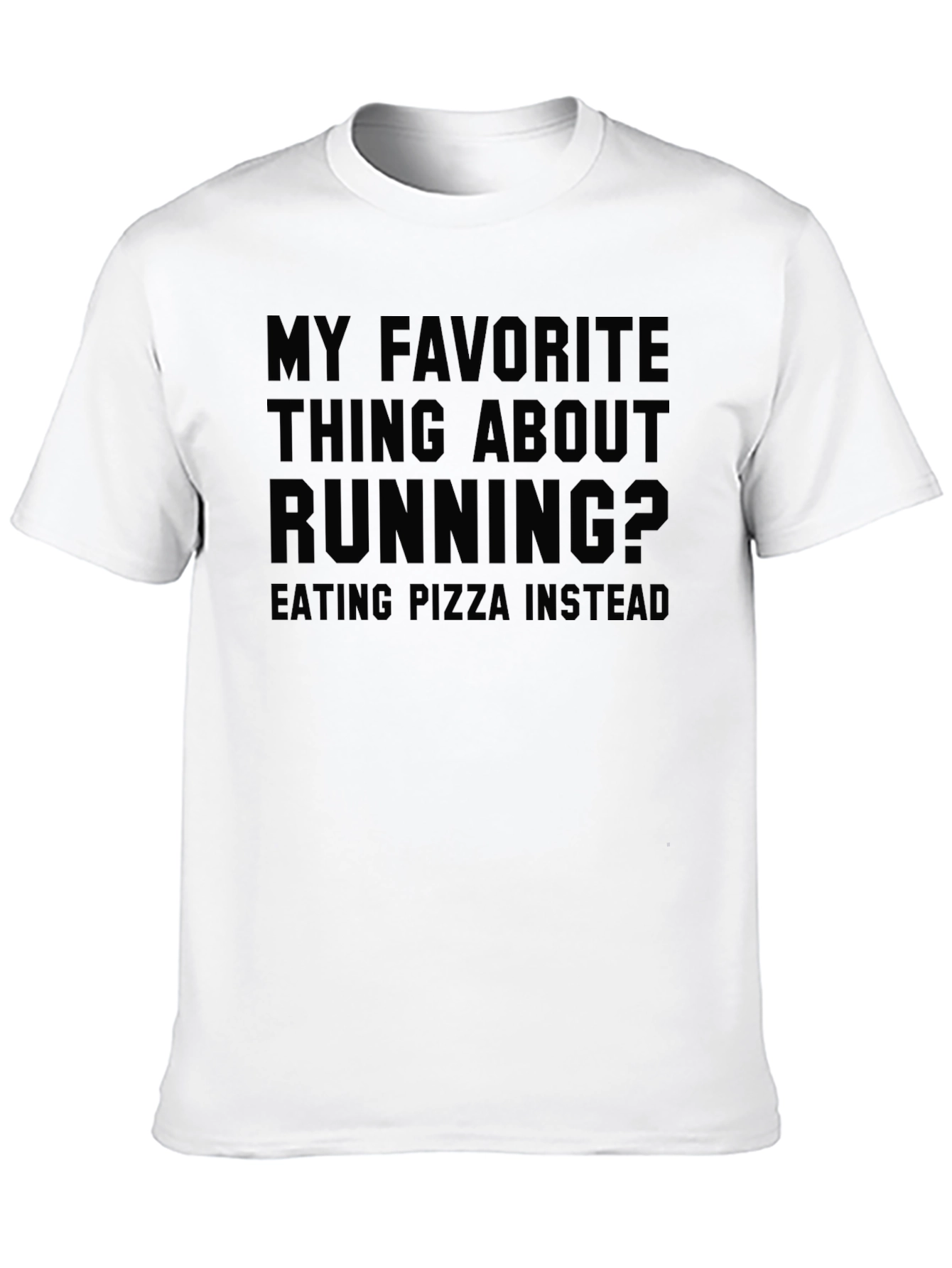Black Funny Running Pizza T-Shirt view 10