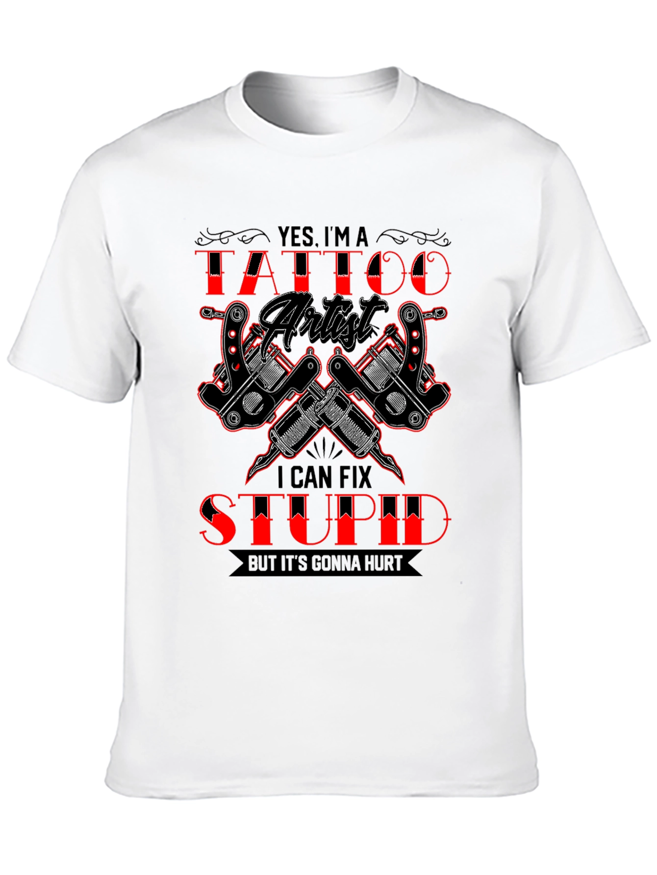 Black Tattoo Artist Humor Graphic Tee view 10