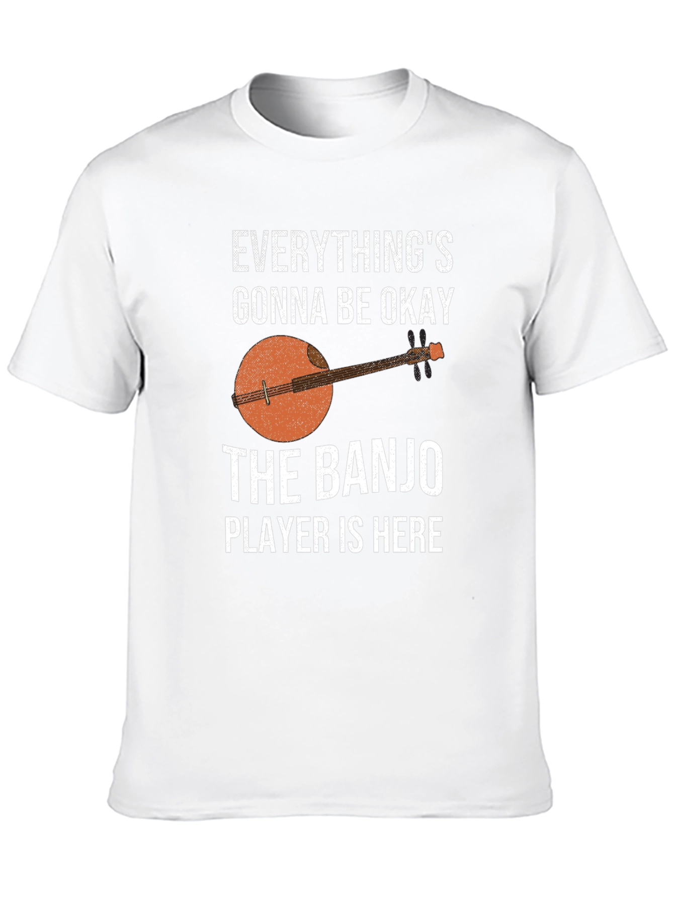 Black Banjo Player T-Shirt - Everything's Gonna Be Okay view 10